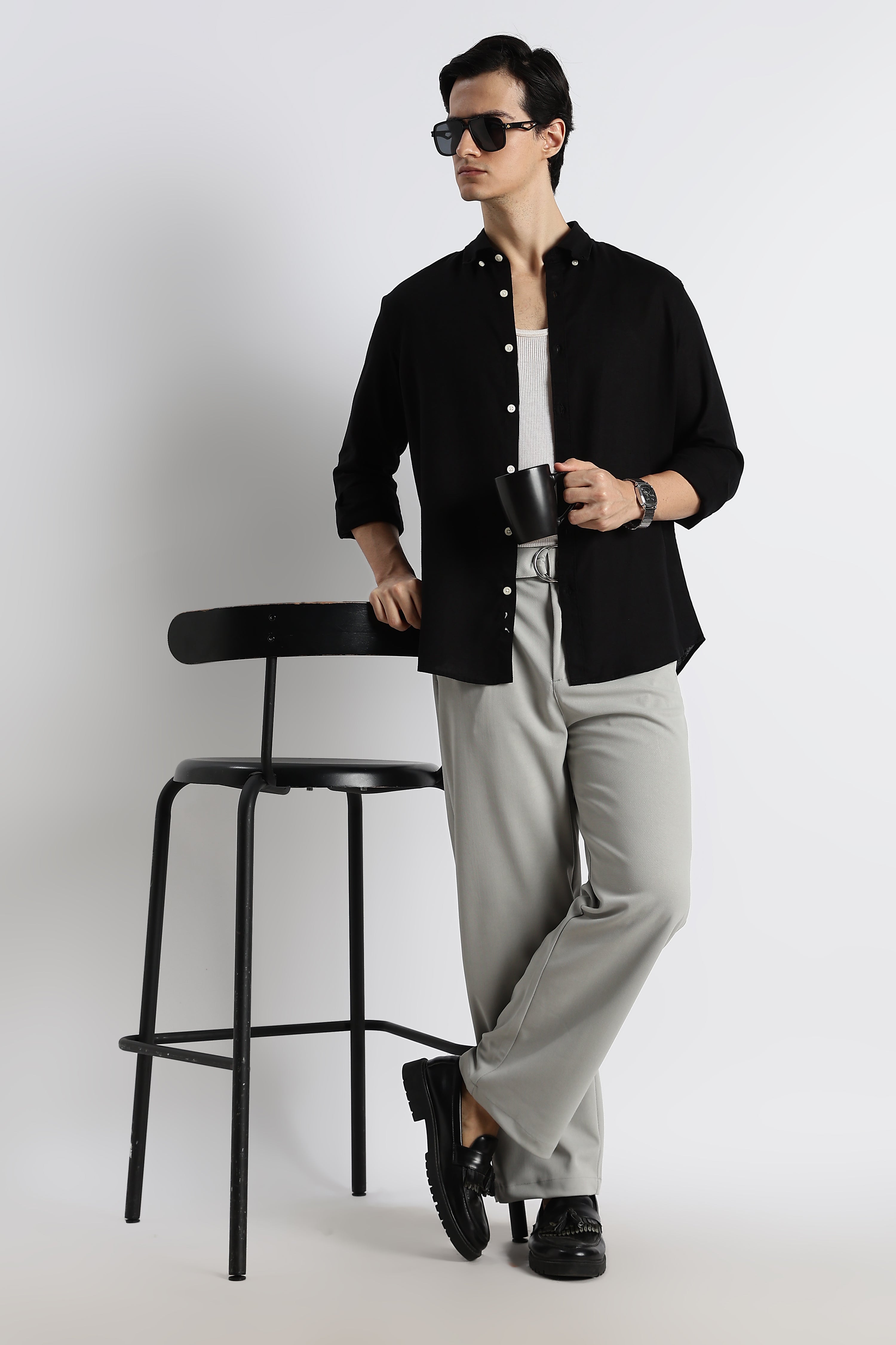 Men Relaxed Korean Pants