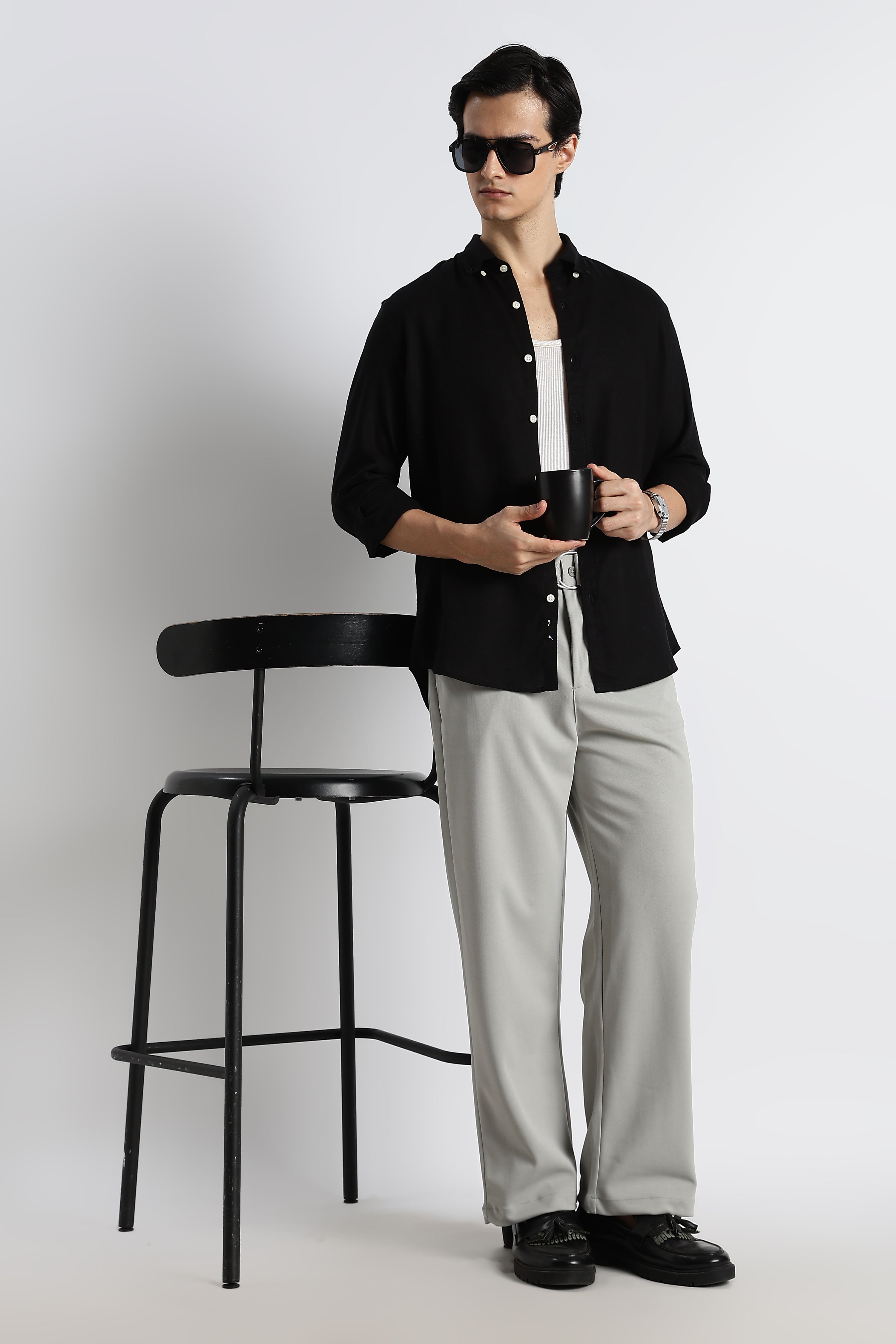 Men Relaxed Korean Pants