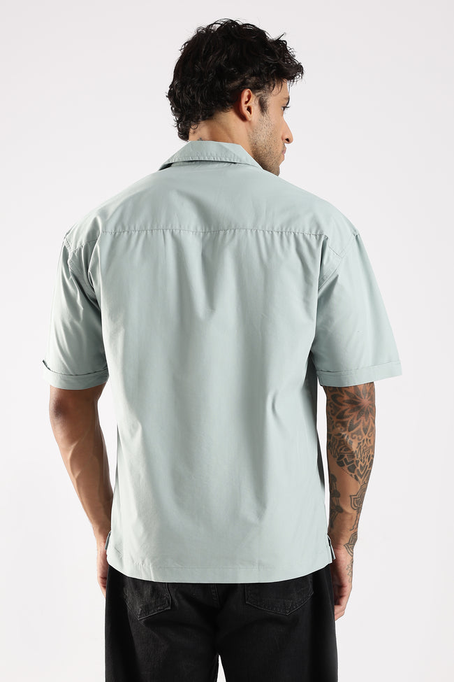 Men Green Slim Fit Shirt