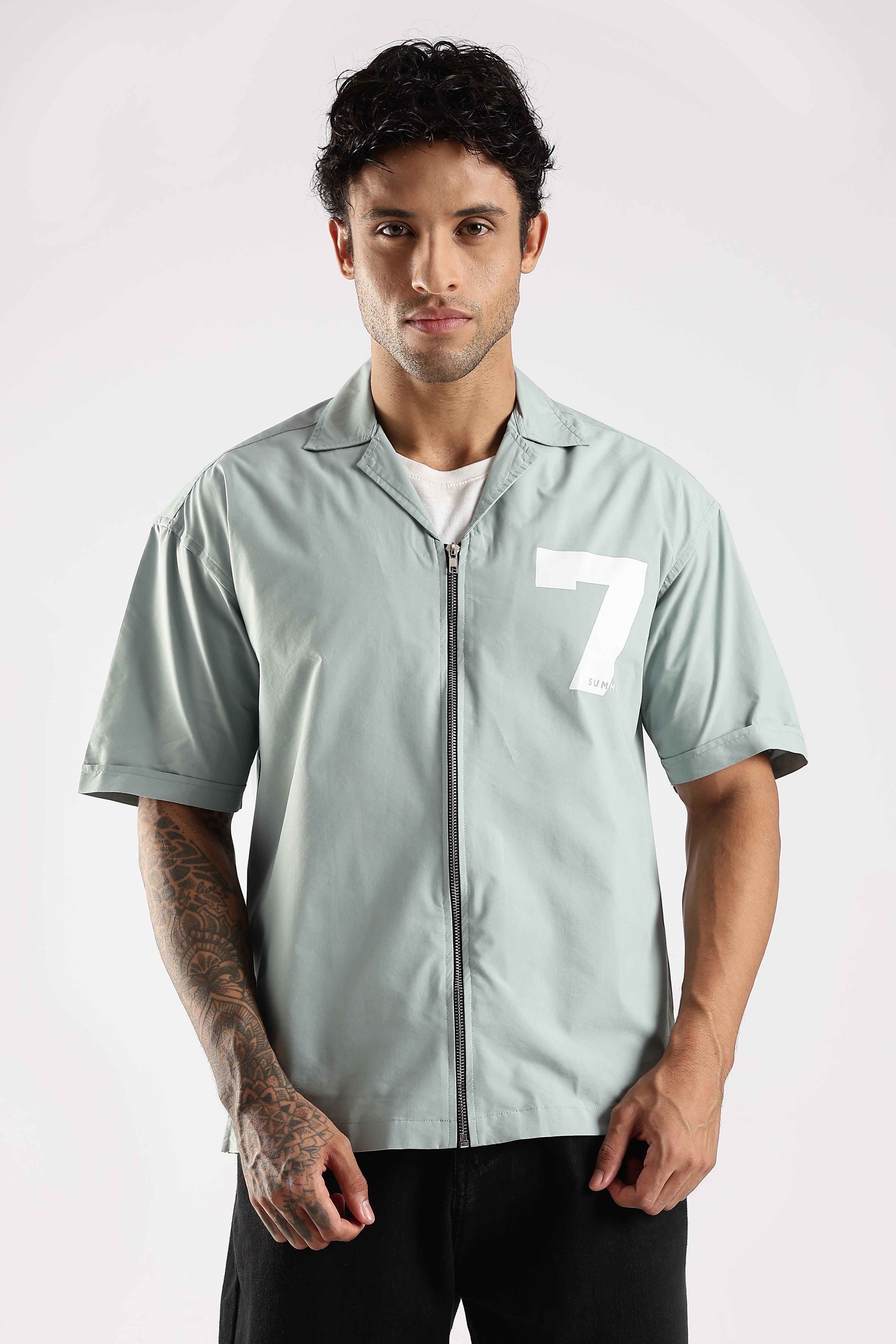Men Green Slim Fit Shirt