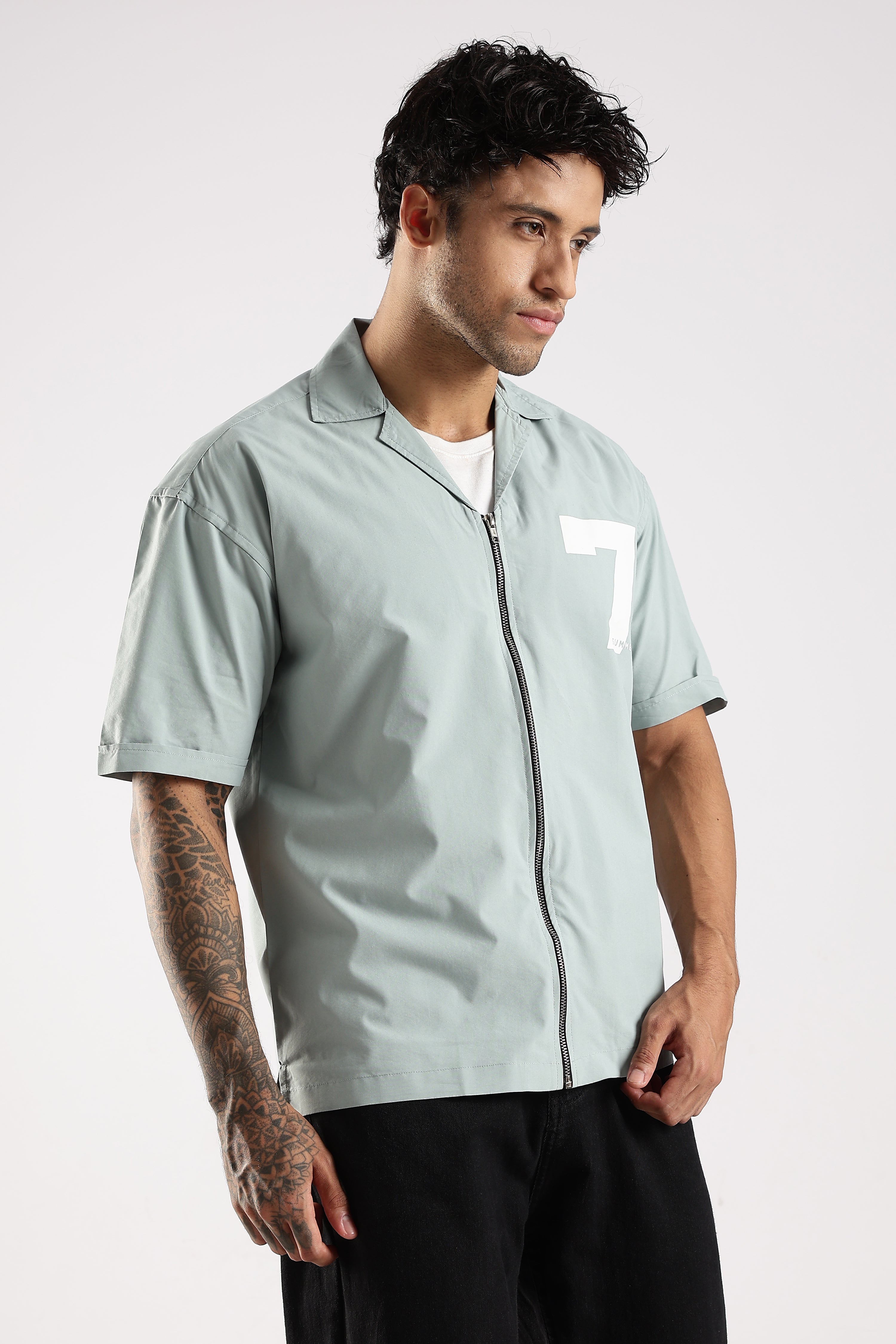 Men Green Slim Fit Shirt