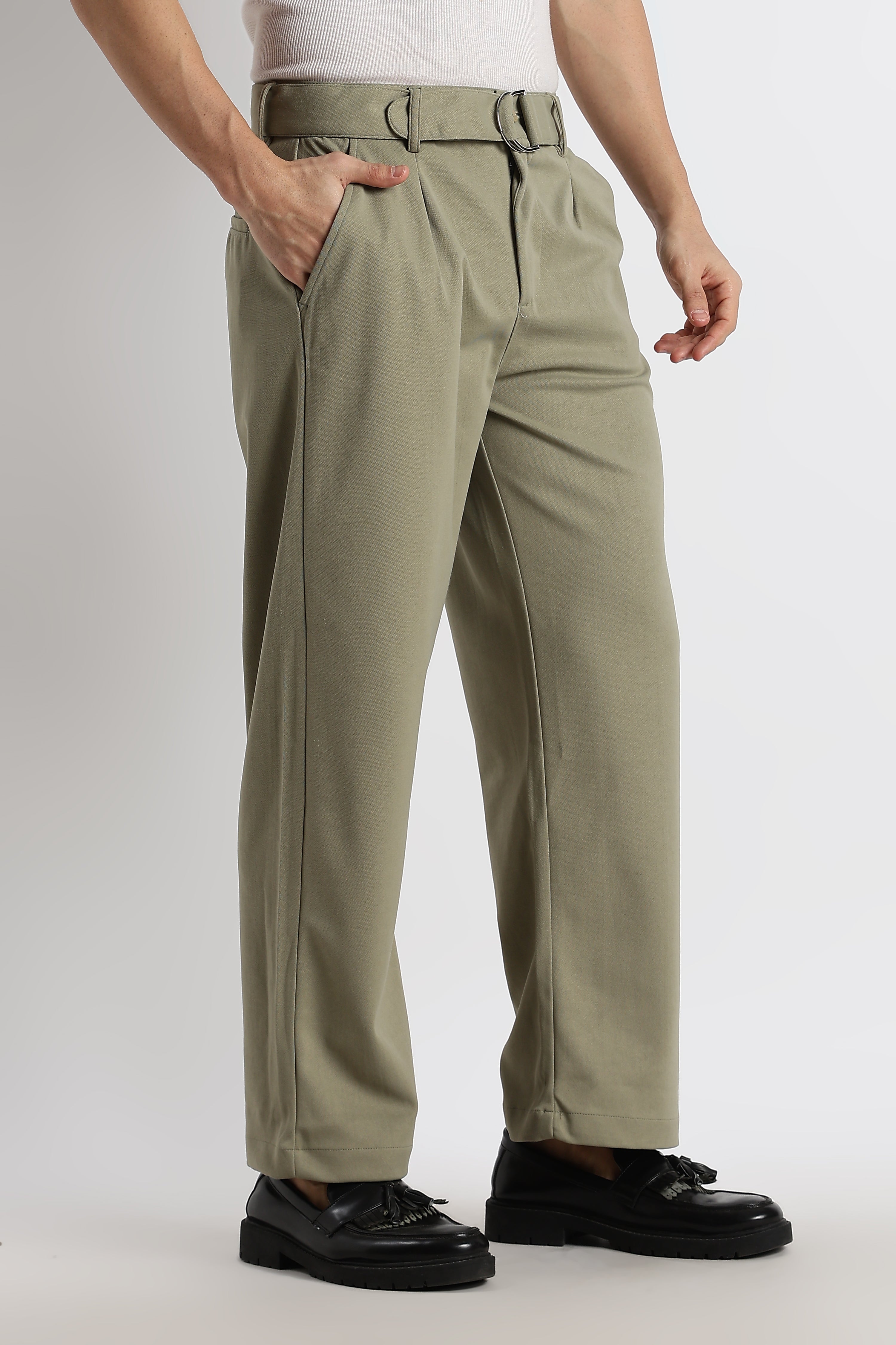 Men Relaxed Korean Pants