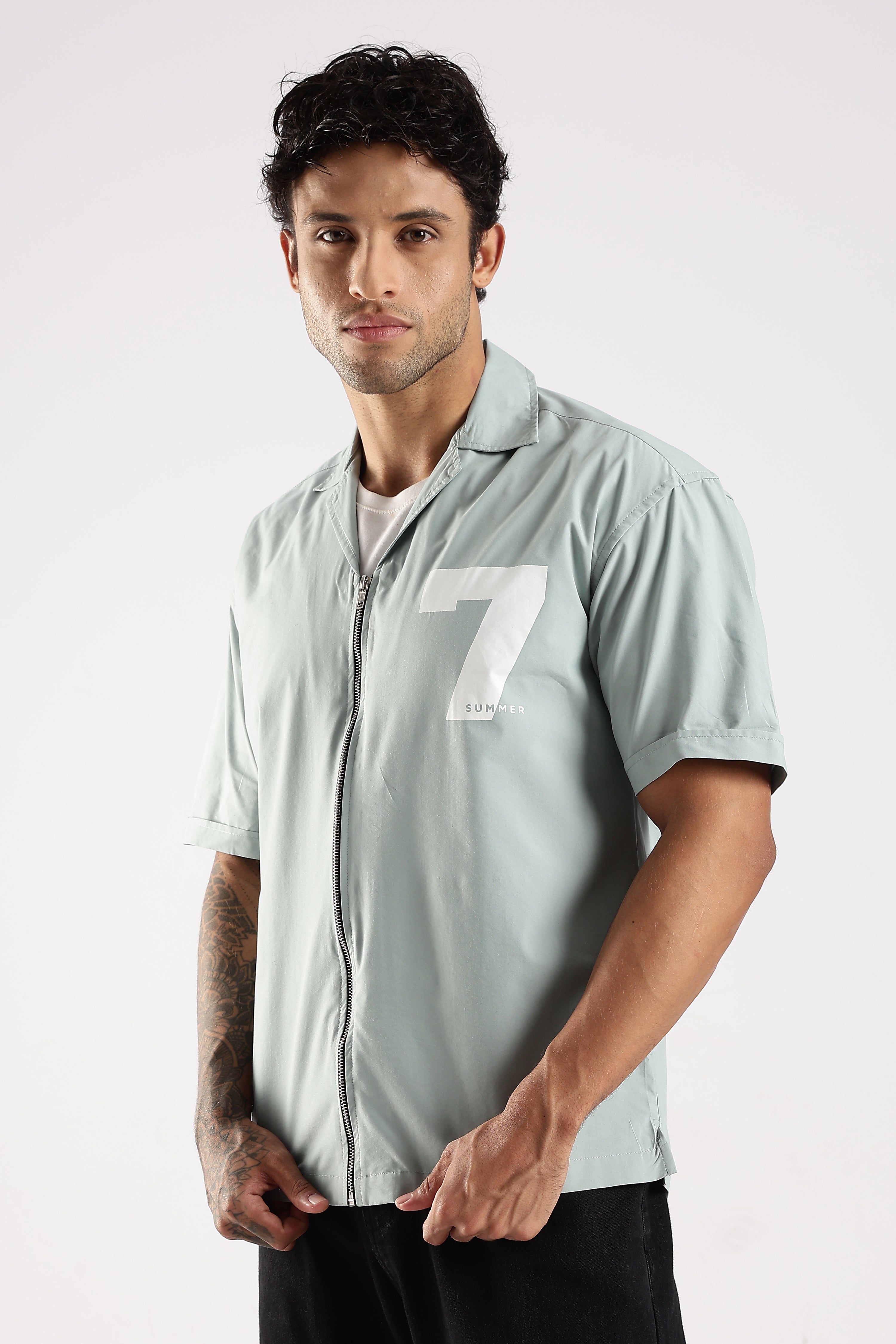 Men Green Slim Fit Shirt