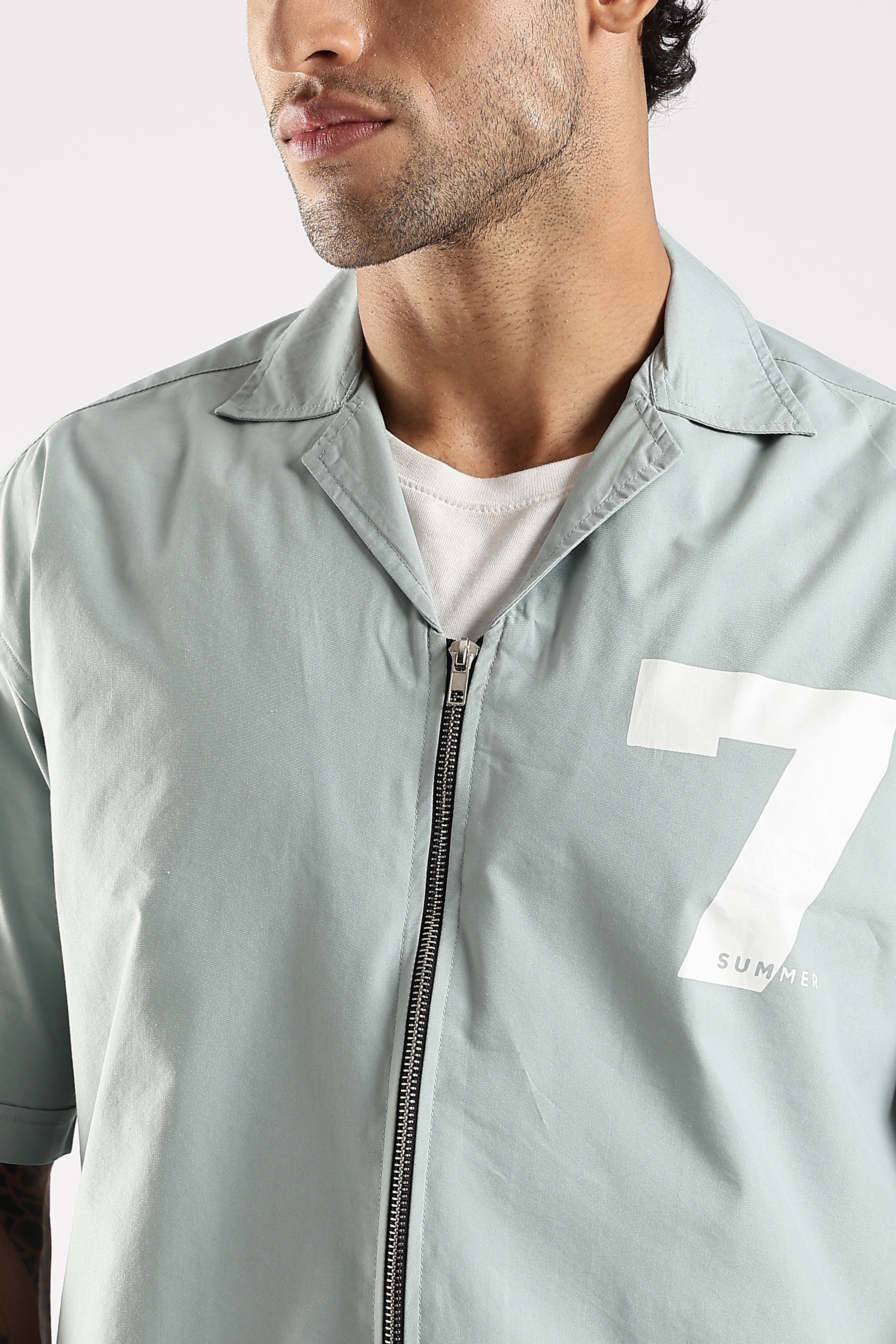 Men Green Slim Fit Shirt