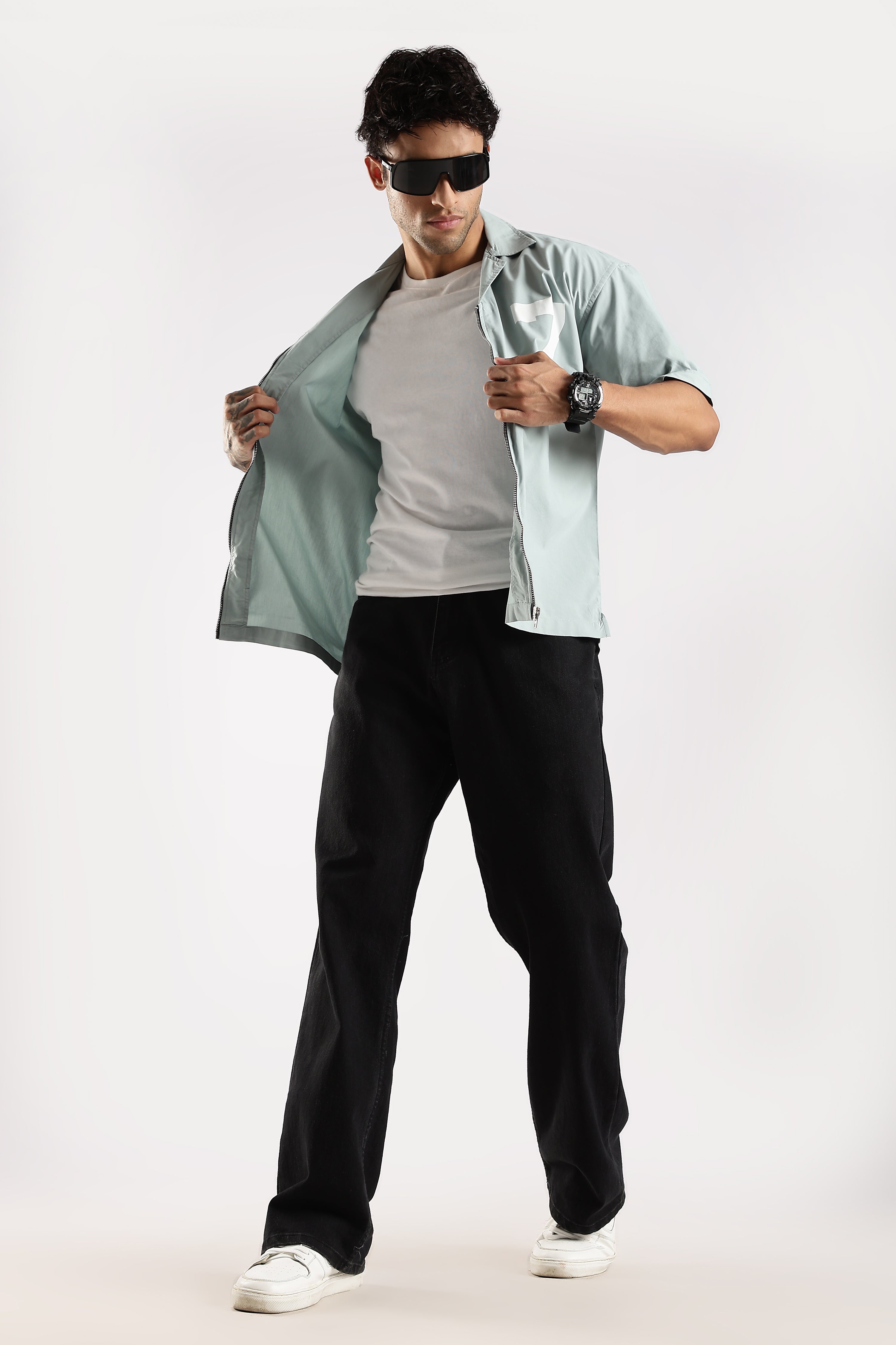 Men Green Slim Fit Shirt