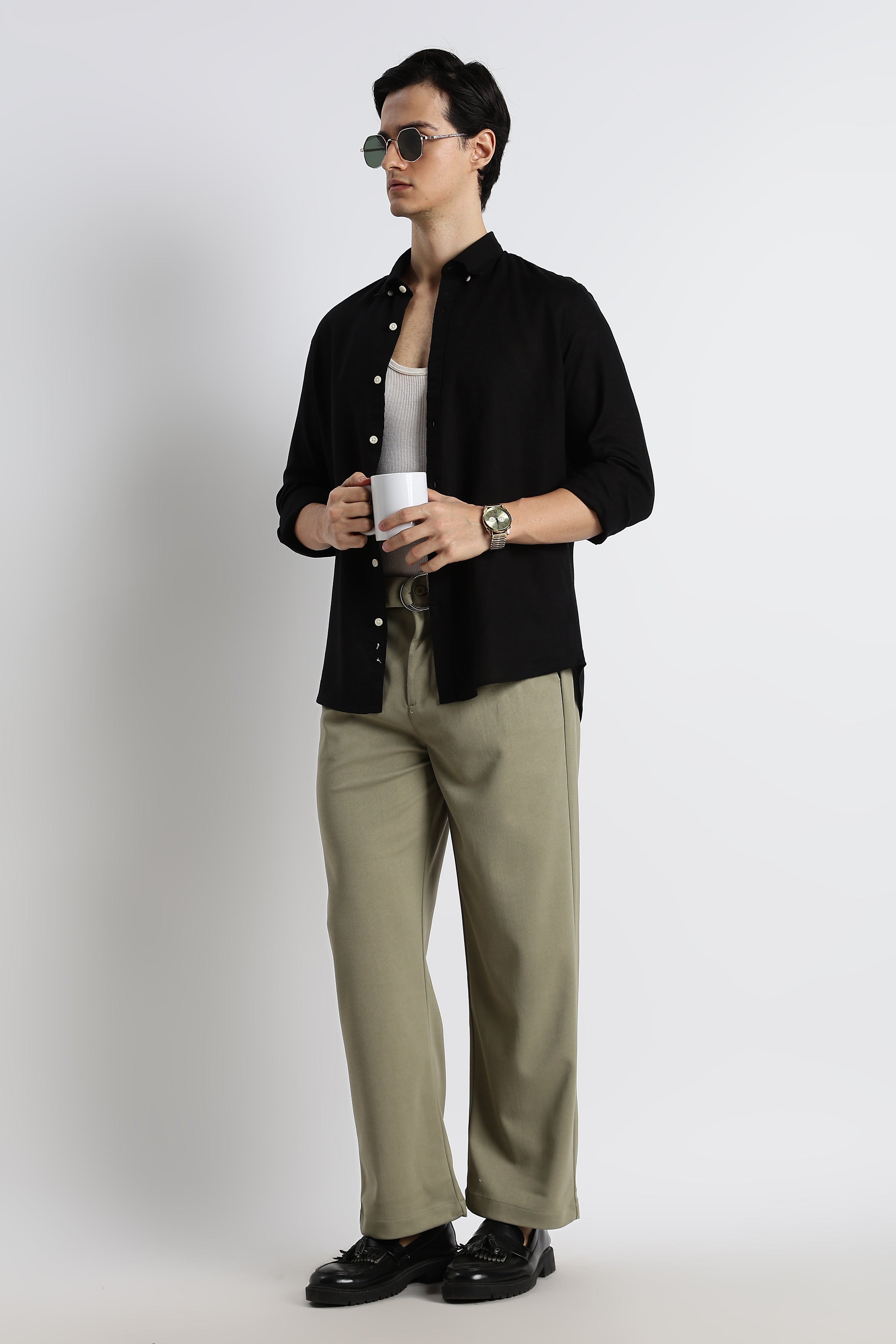 Men Relaxed Korean Pants