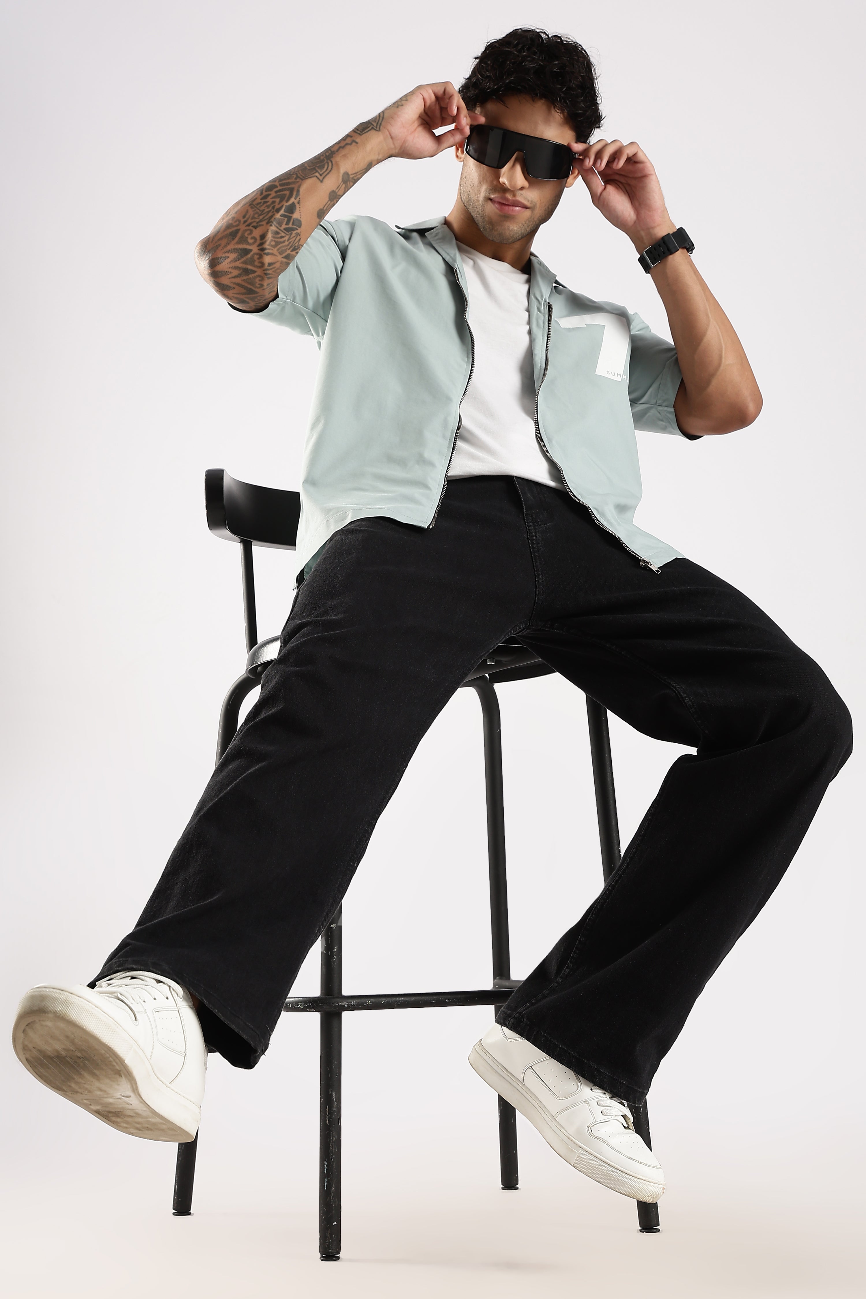 Men Green Slim Fit Shirt