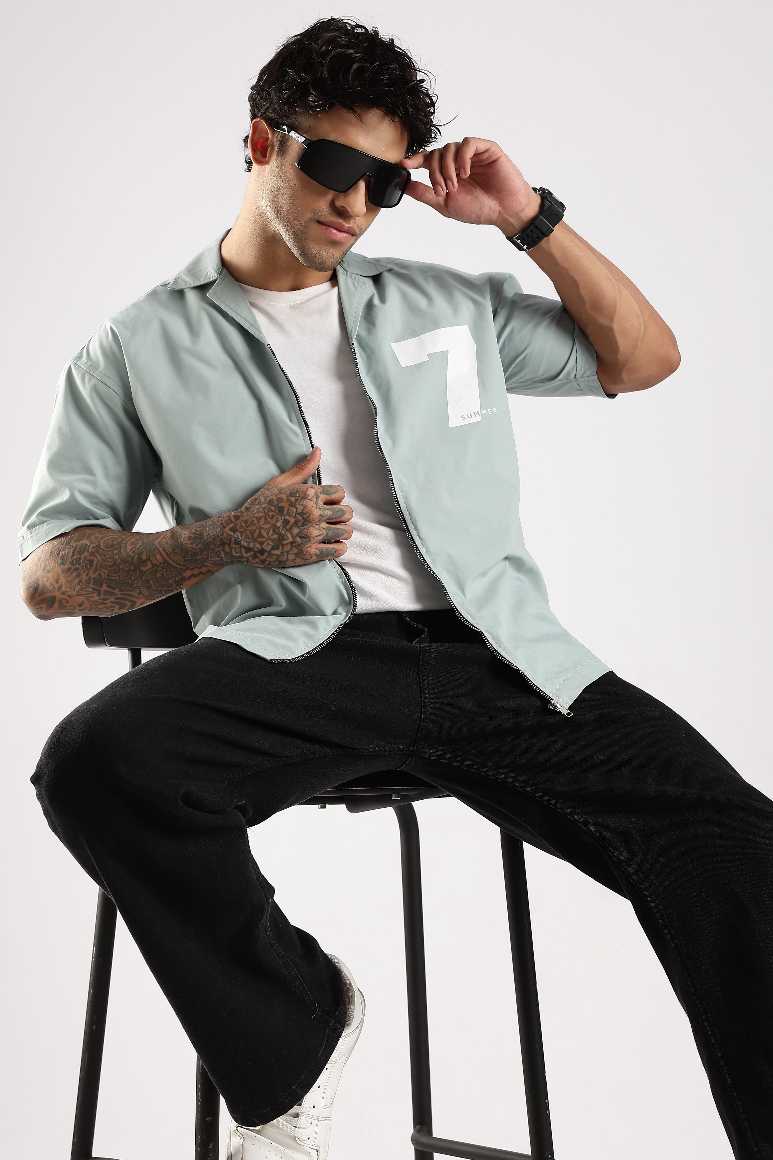 Men Green Slim Fit Shirt