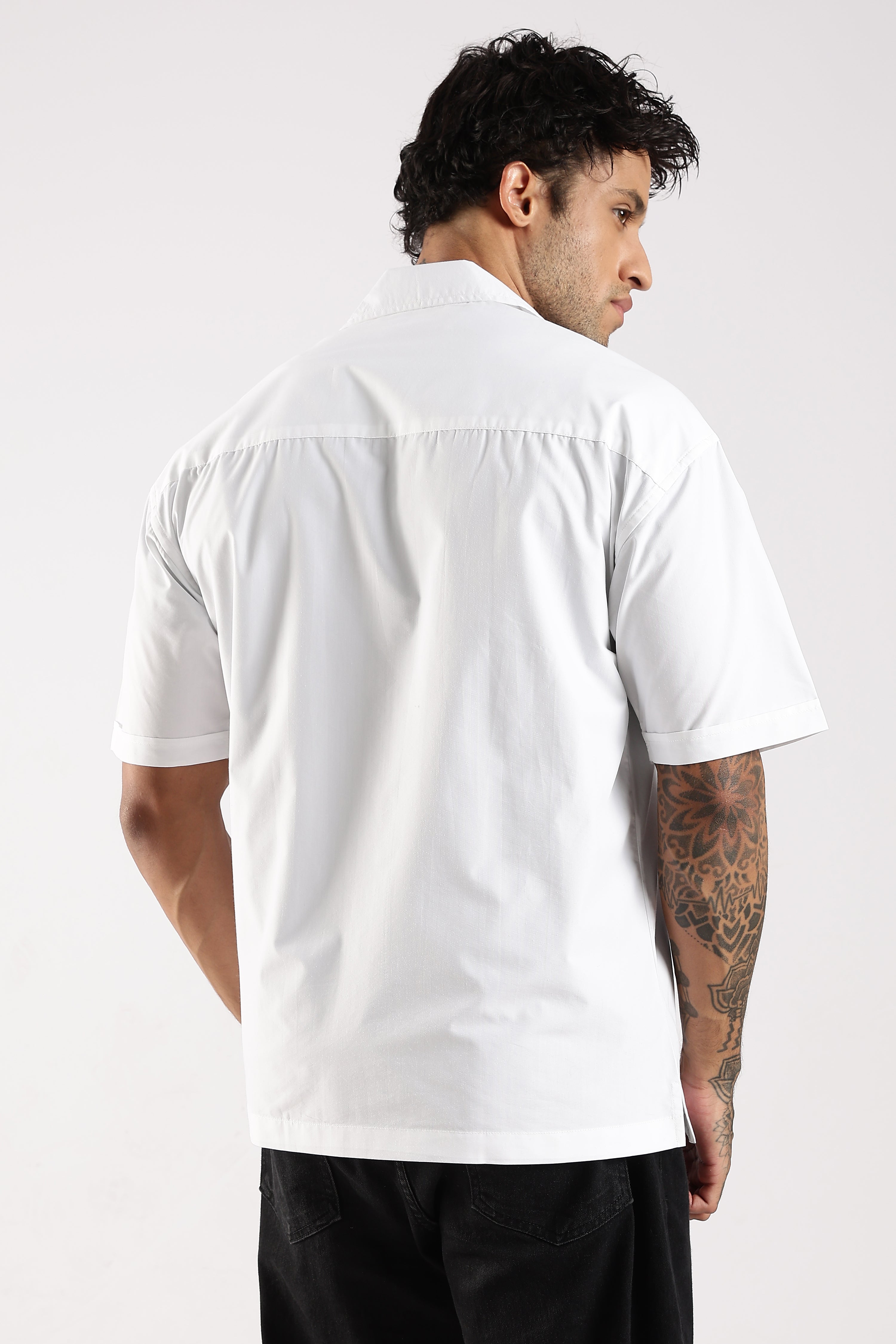Men White Slim Fit Shirt