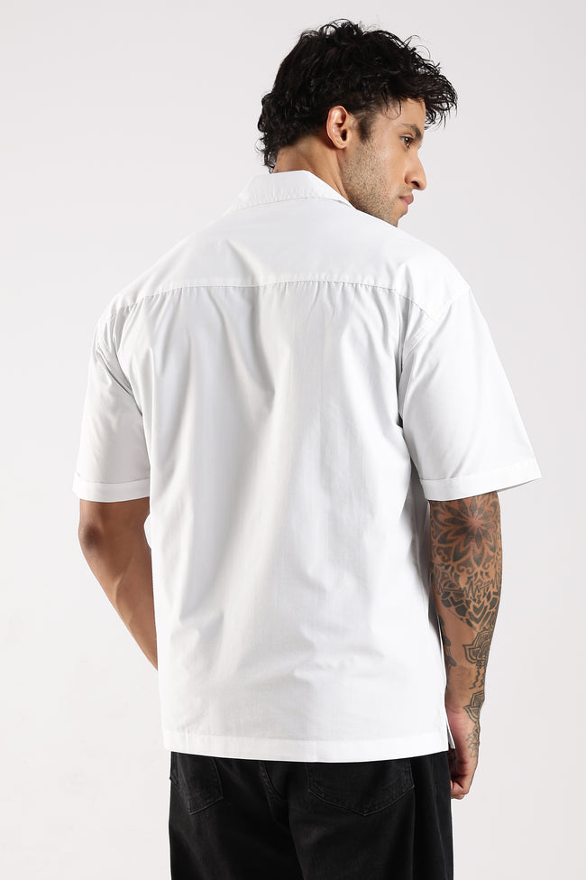 Men White Slim Fit Shirt