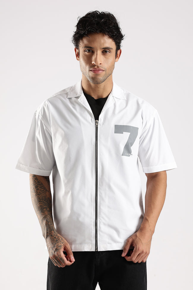 Men White Slim Fit Shirt