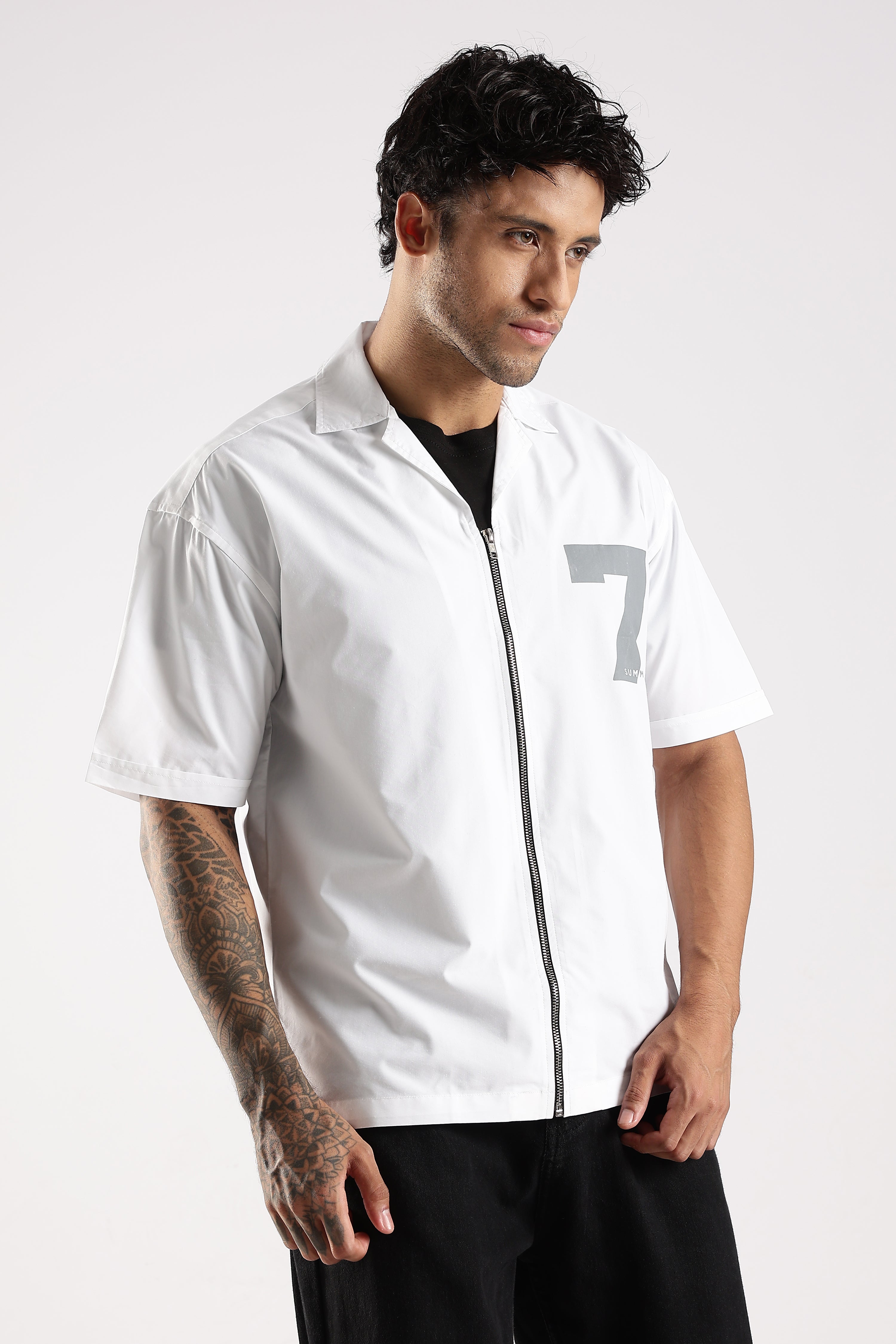 Men White Slim Fit Shirt