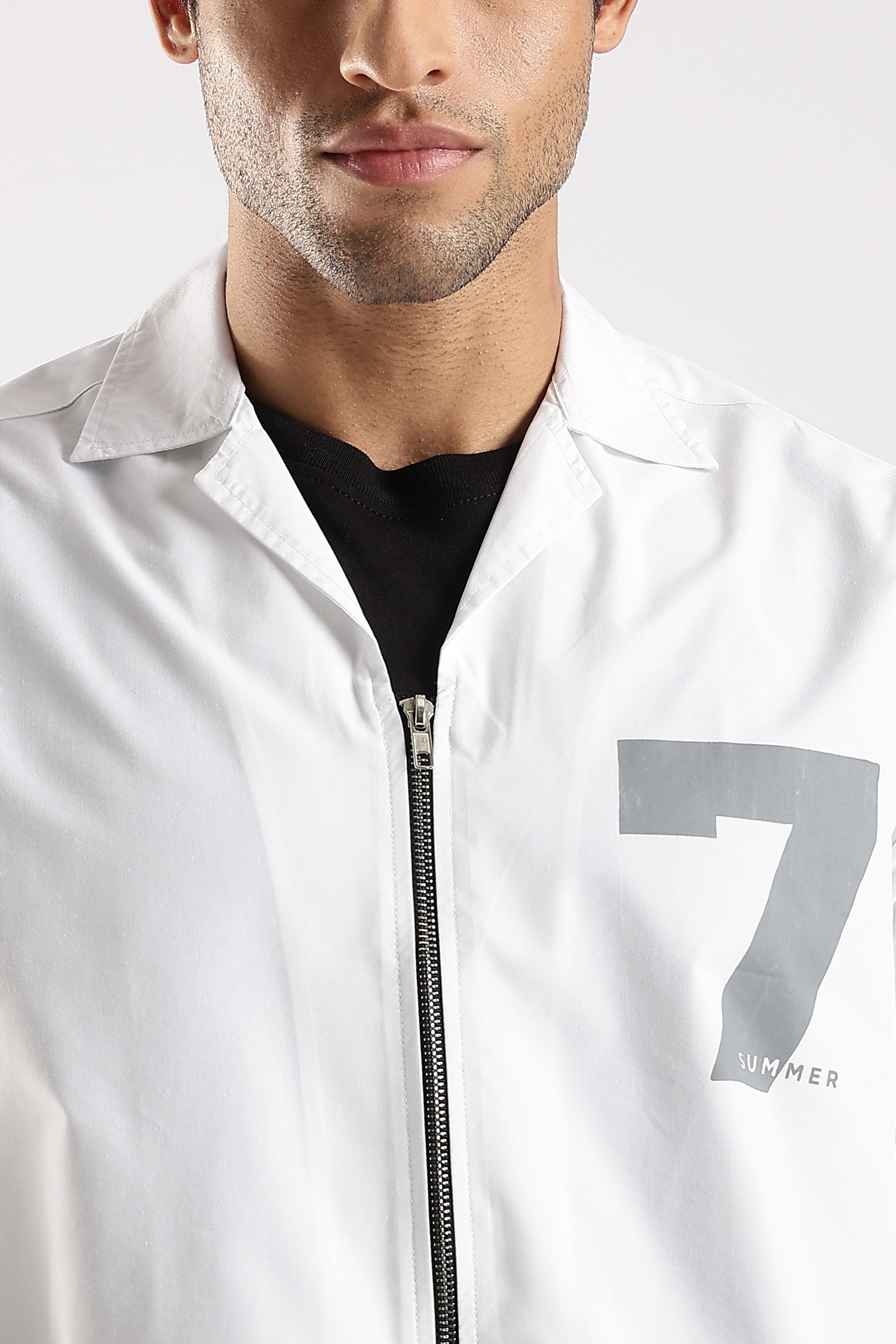 Men White Slim Fit Shirt