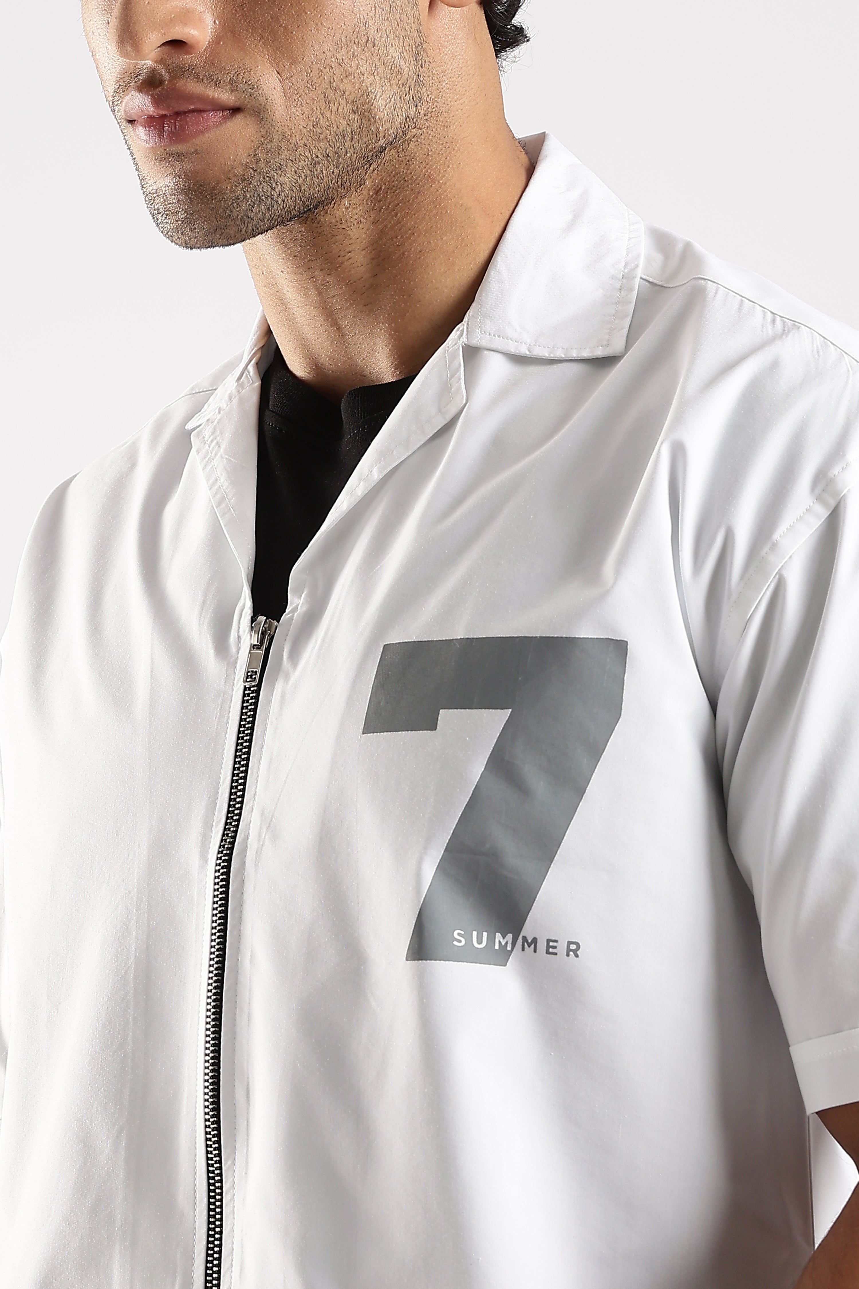 Men White Slim Fit Shirt