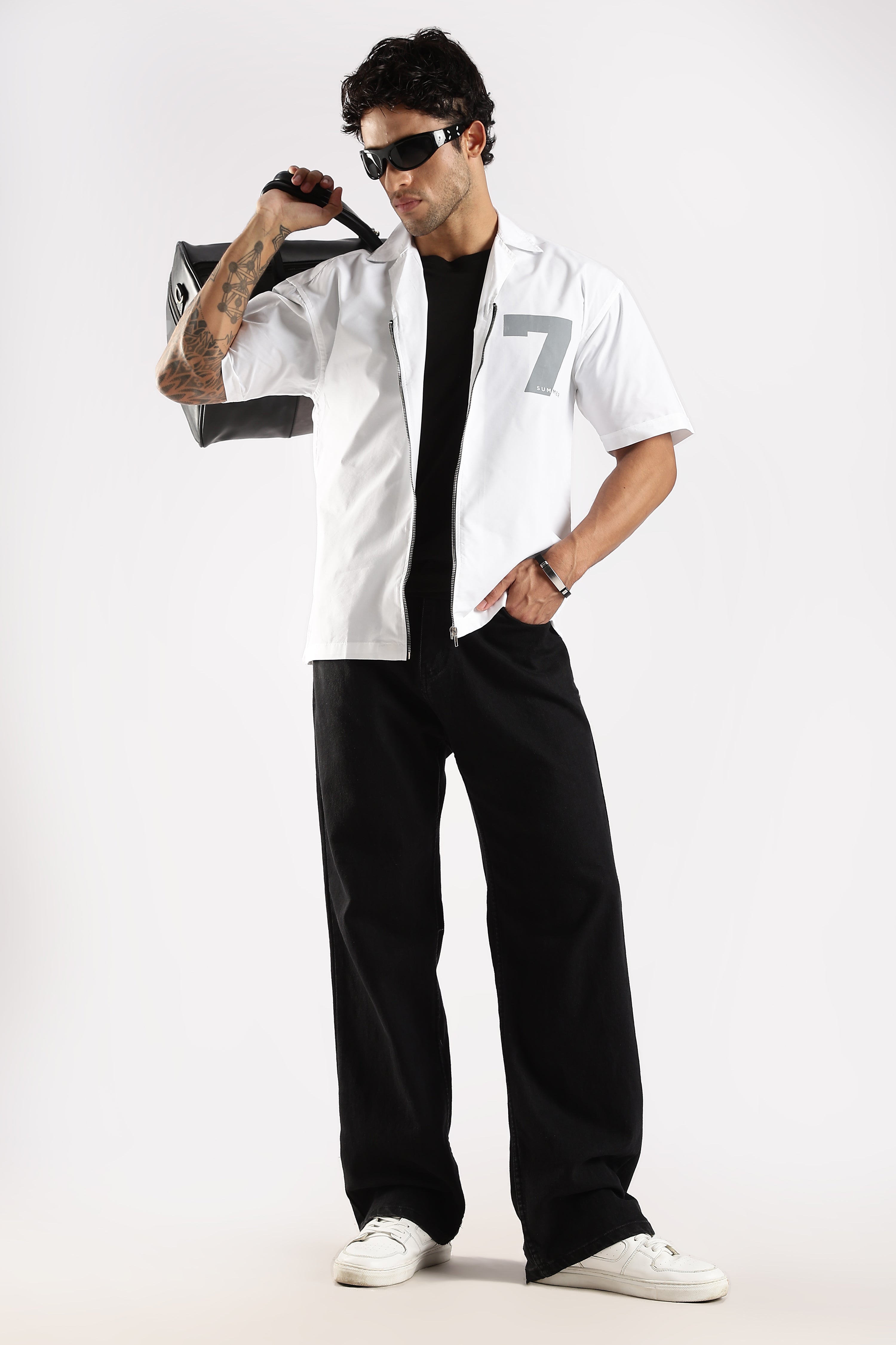 Men White Slim Fit Shirt