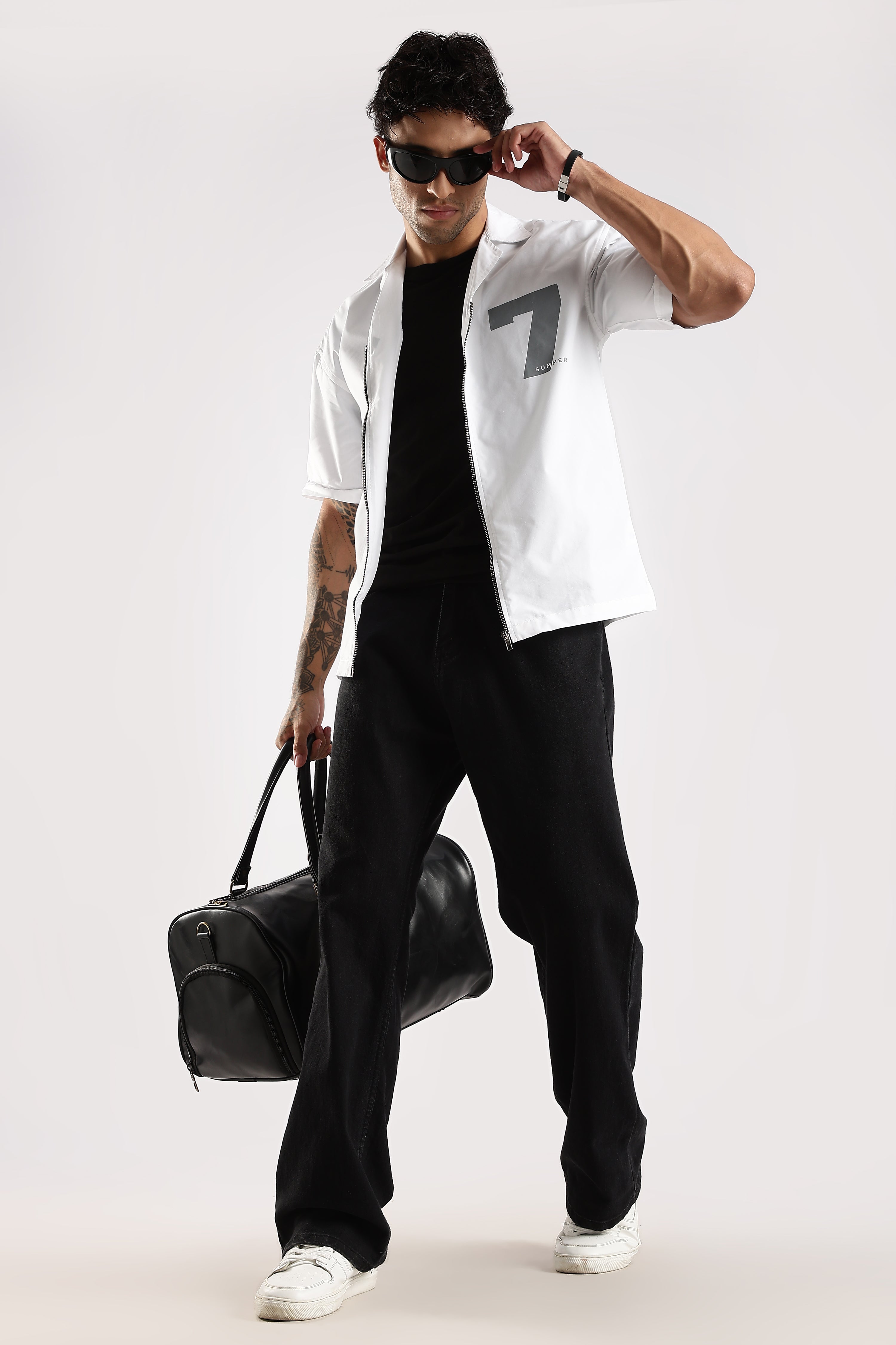 Men White Slim Fit Shirt
