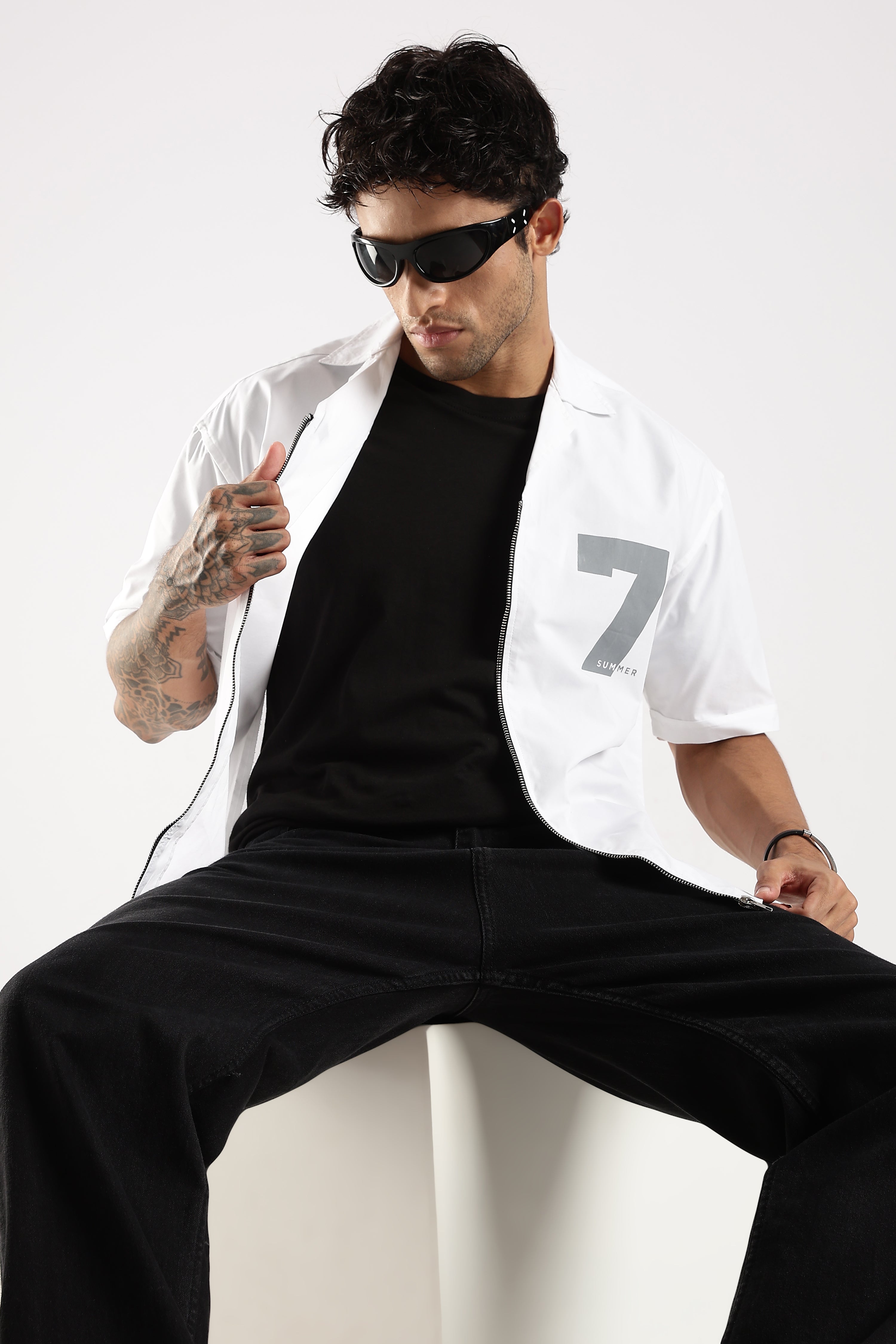 Men White Slim Fit Shirt