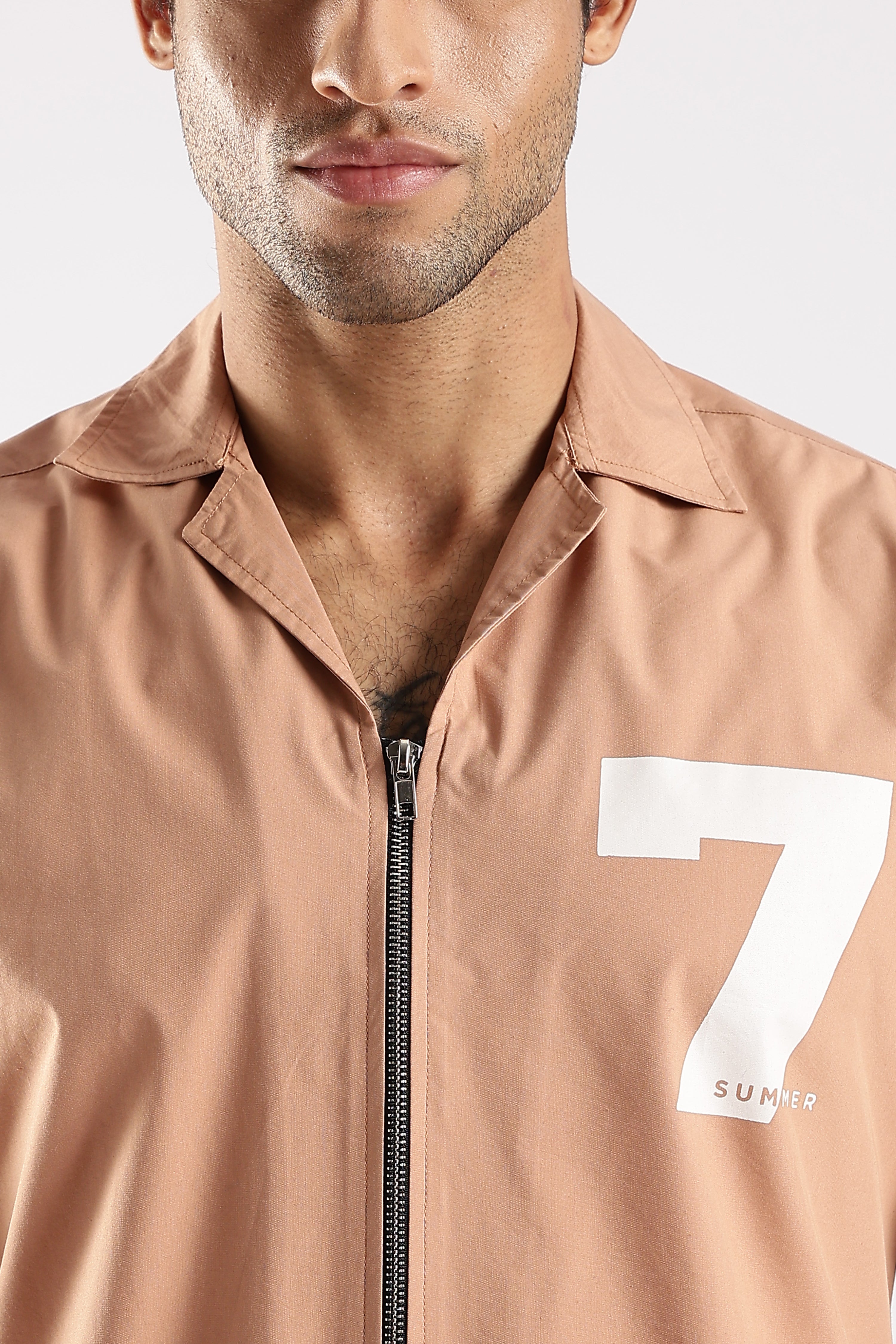 Men Peach Slim Fit Shirt