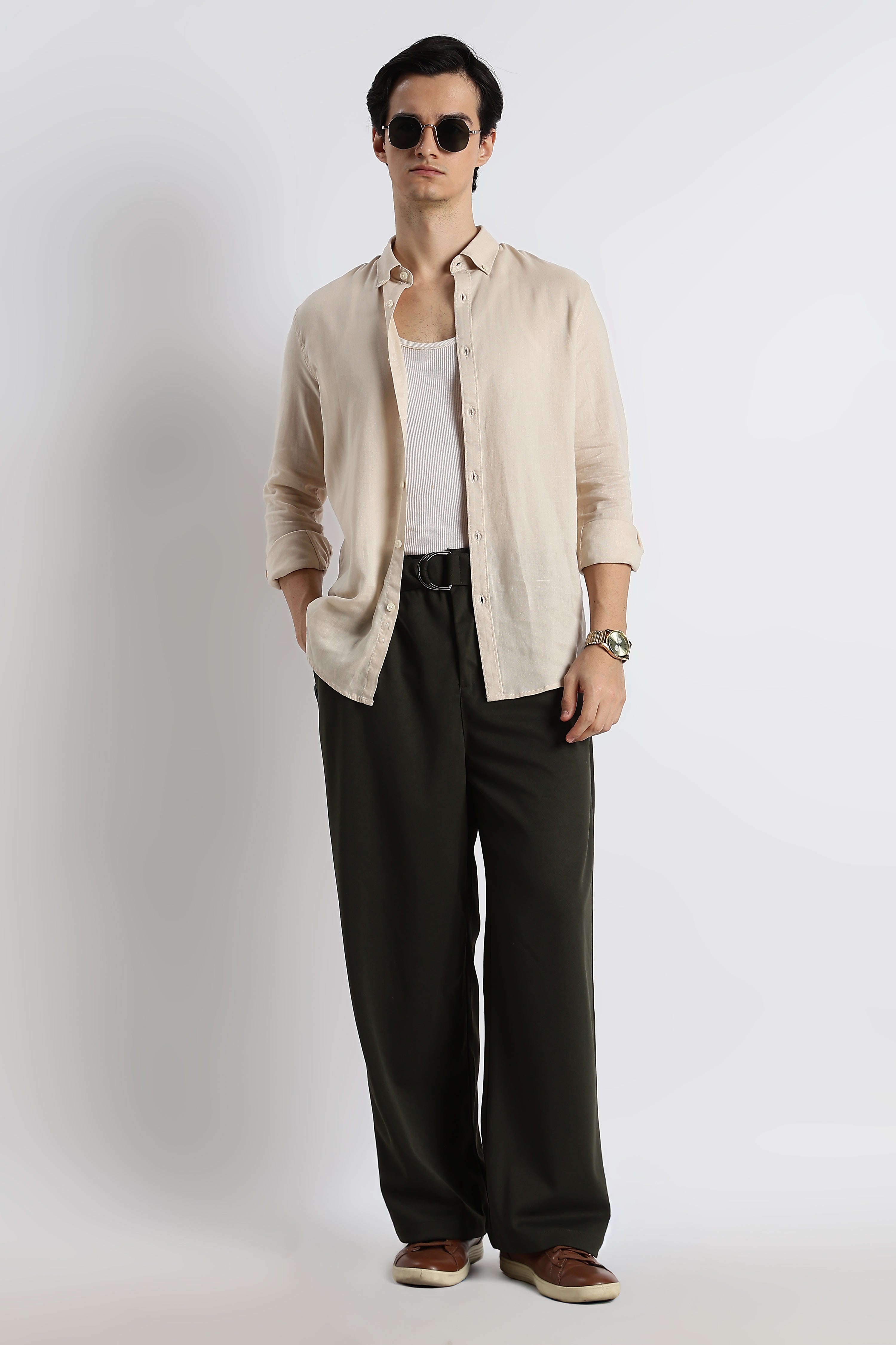 Men Relaxed Korean Pants