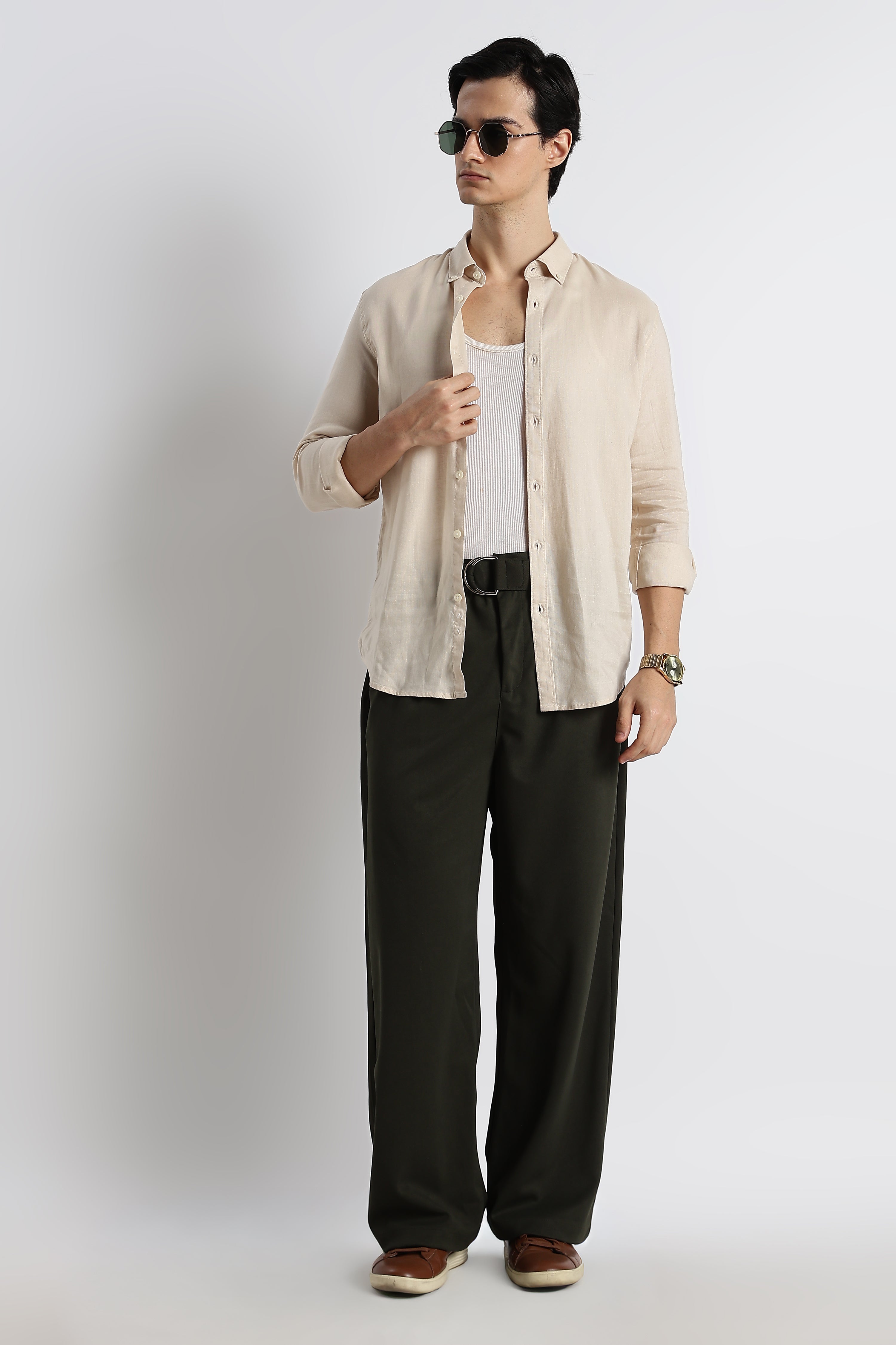 Men Relaxed Korean Pants