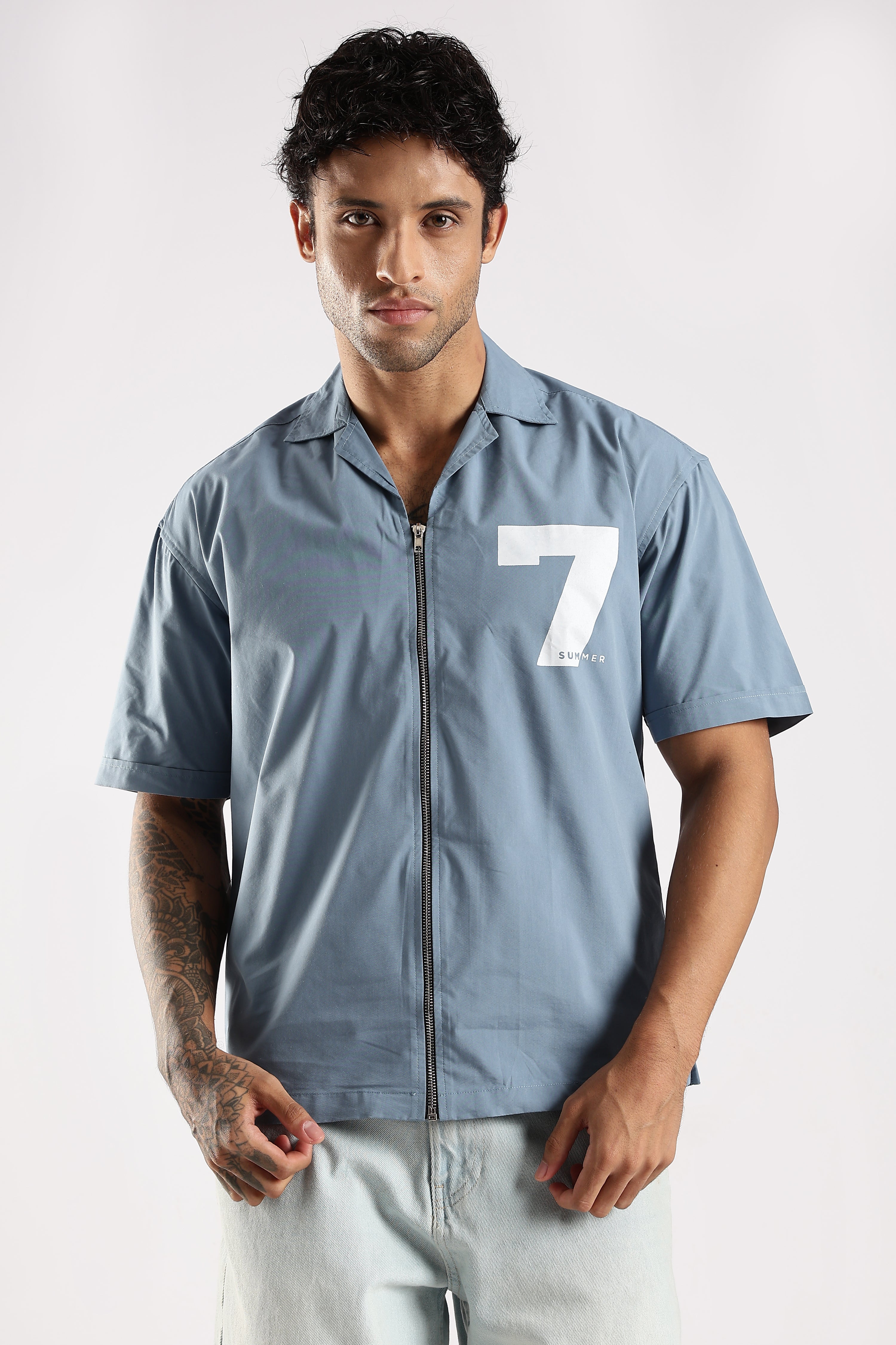 Men Blue Slim Fit Shirt