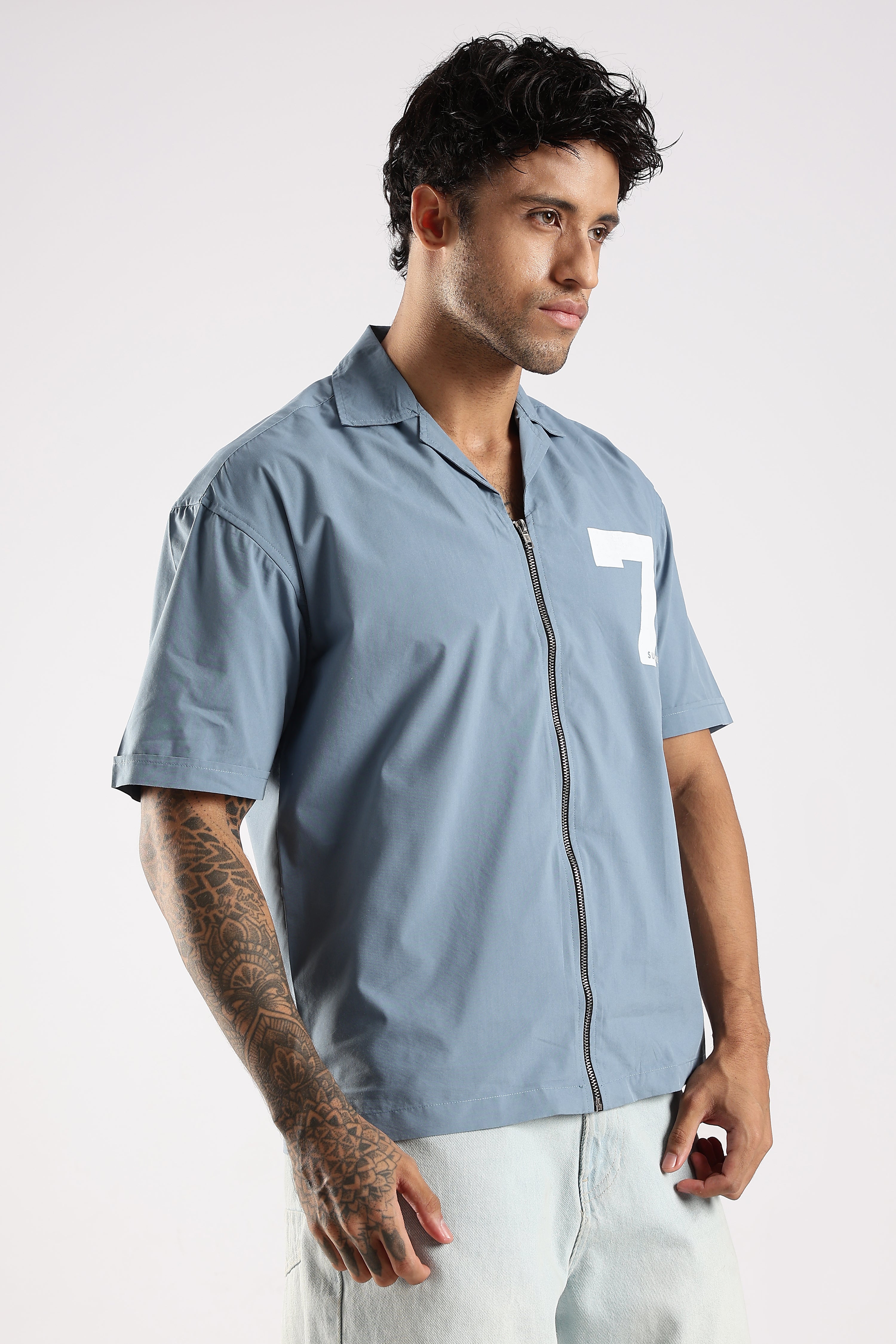 Men Blue Slim Fit Shirt