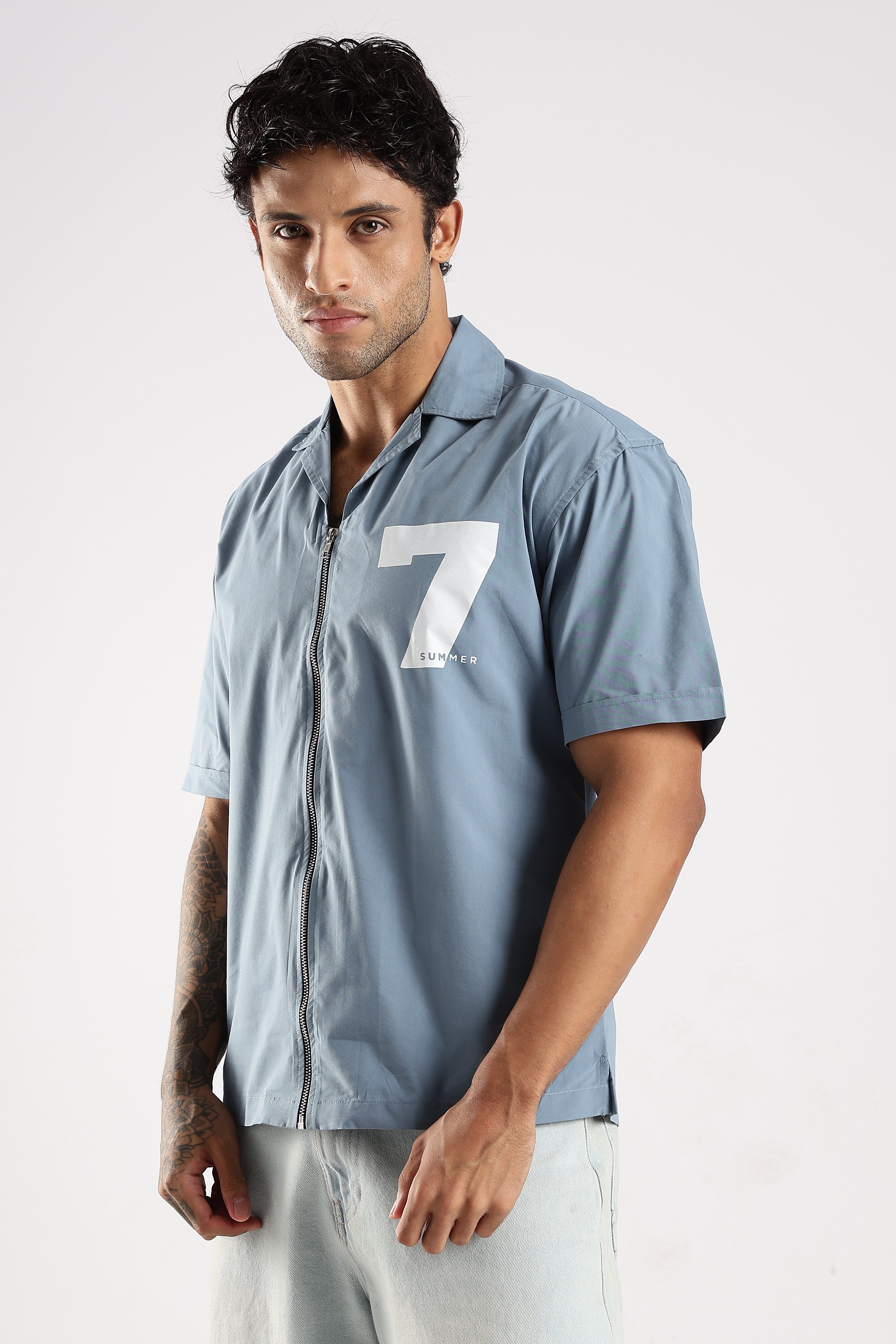 Men Blue Slim Fit Shirt