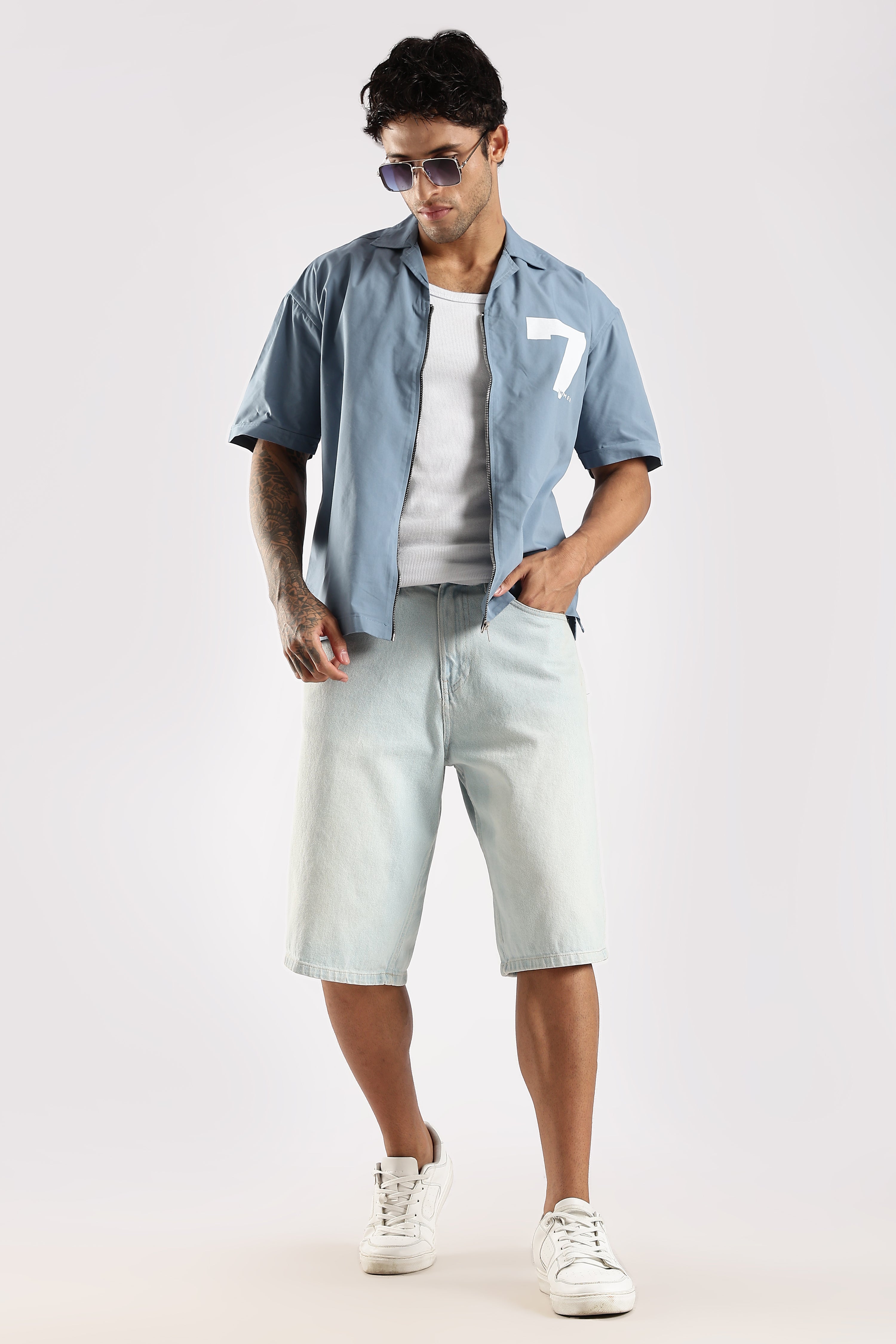 Men Blue Slim Fit Shirt
