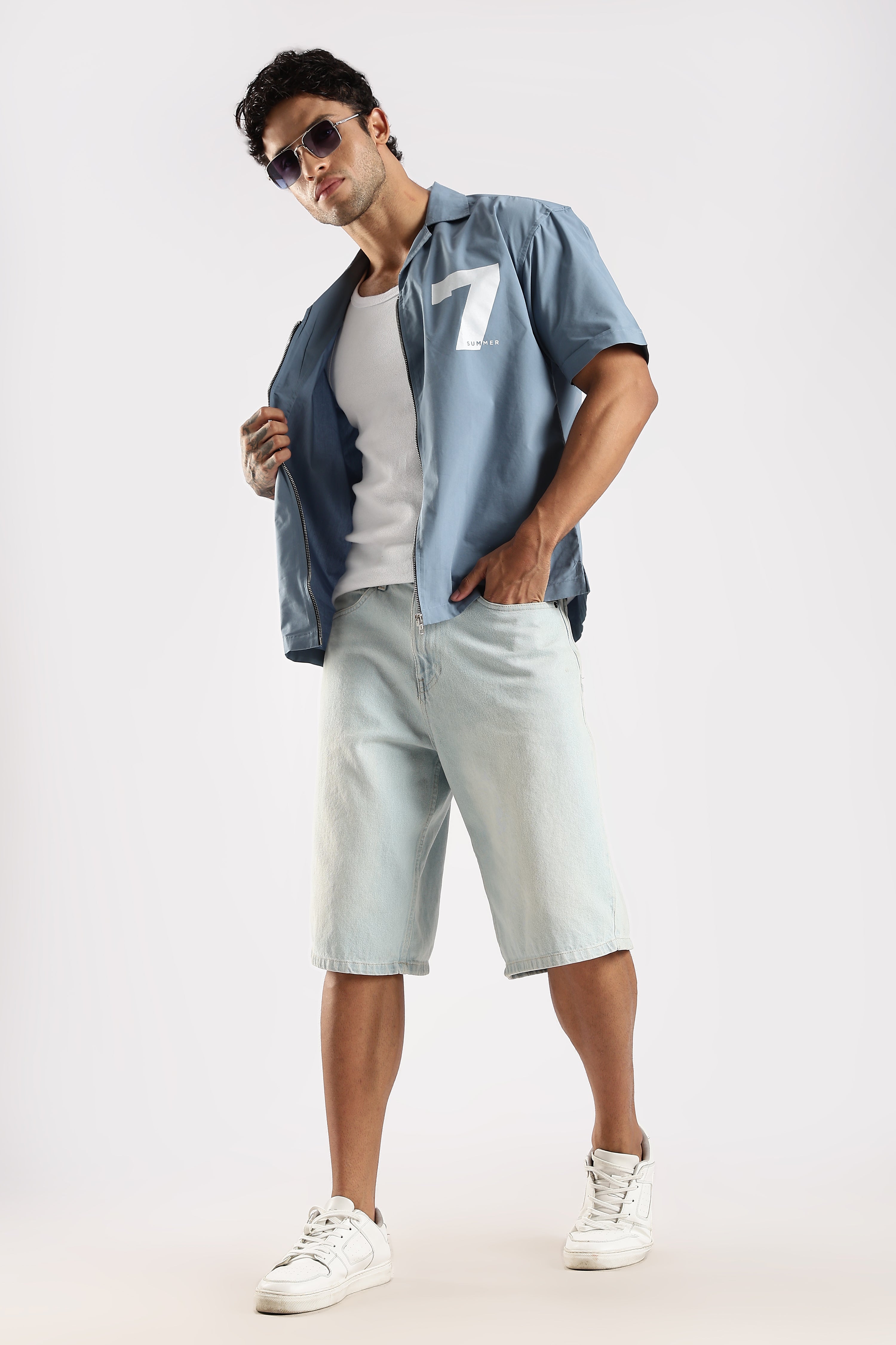 Men Blue Slim Fit Shirt