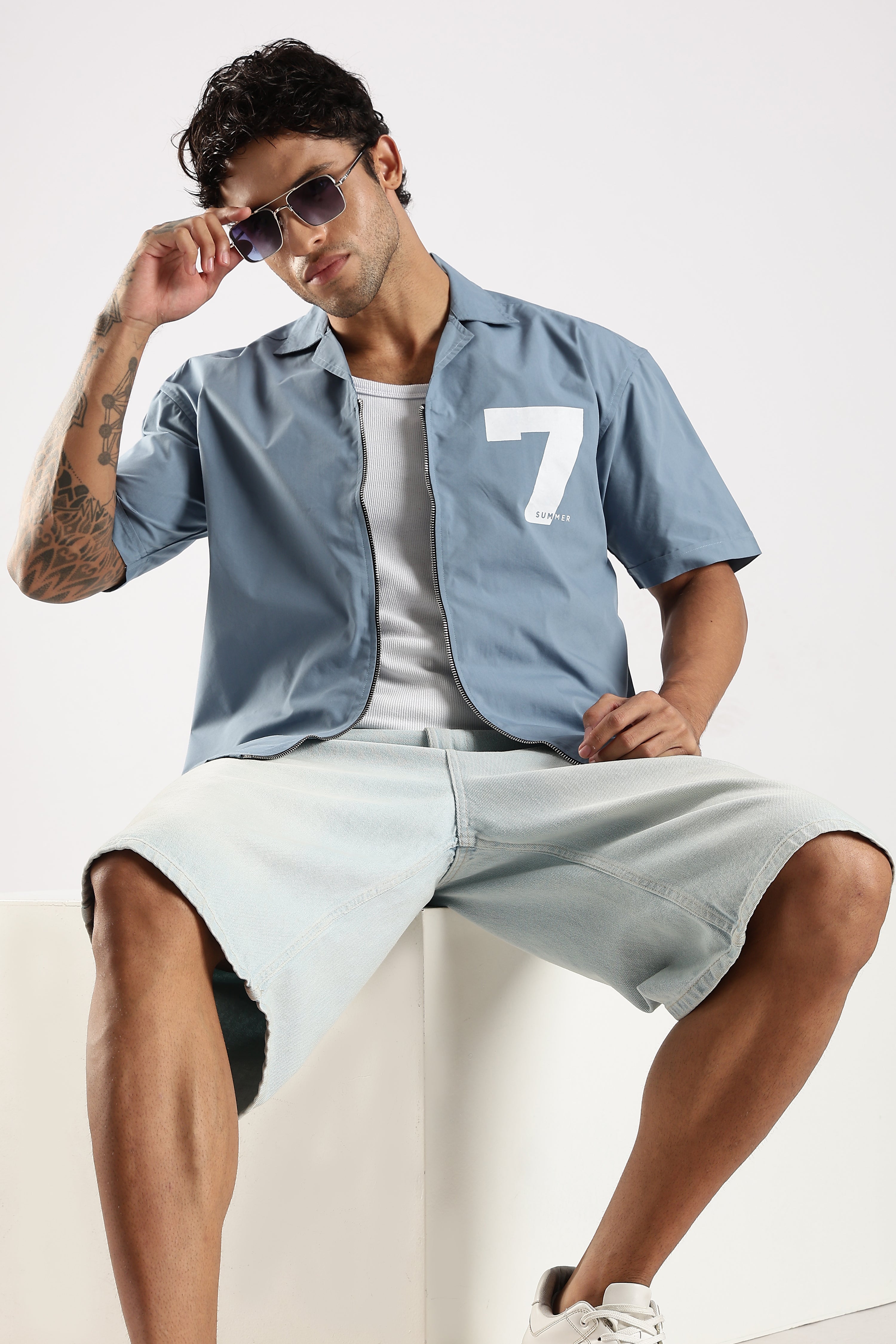 Men Blue Slim Fit Shirt