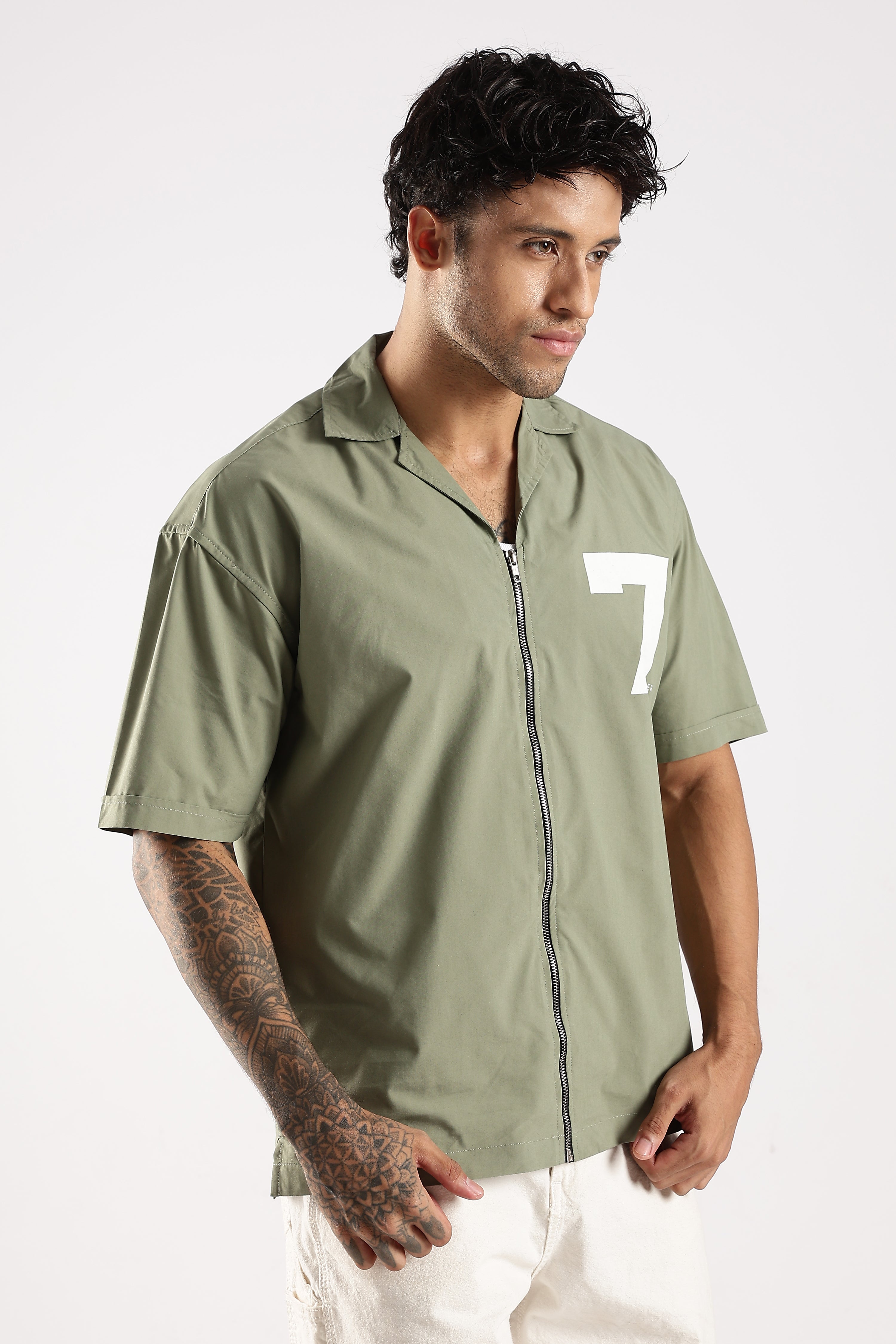Men Green Slim Fit Shirt