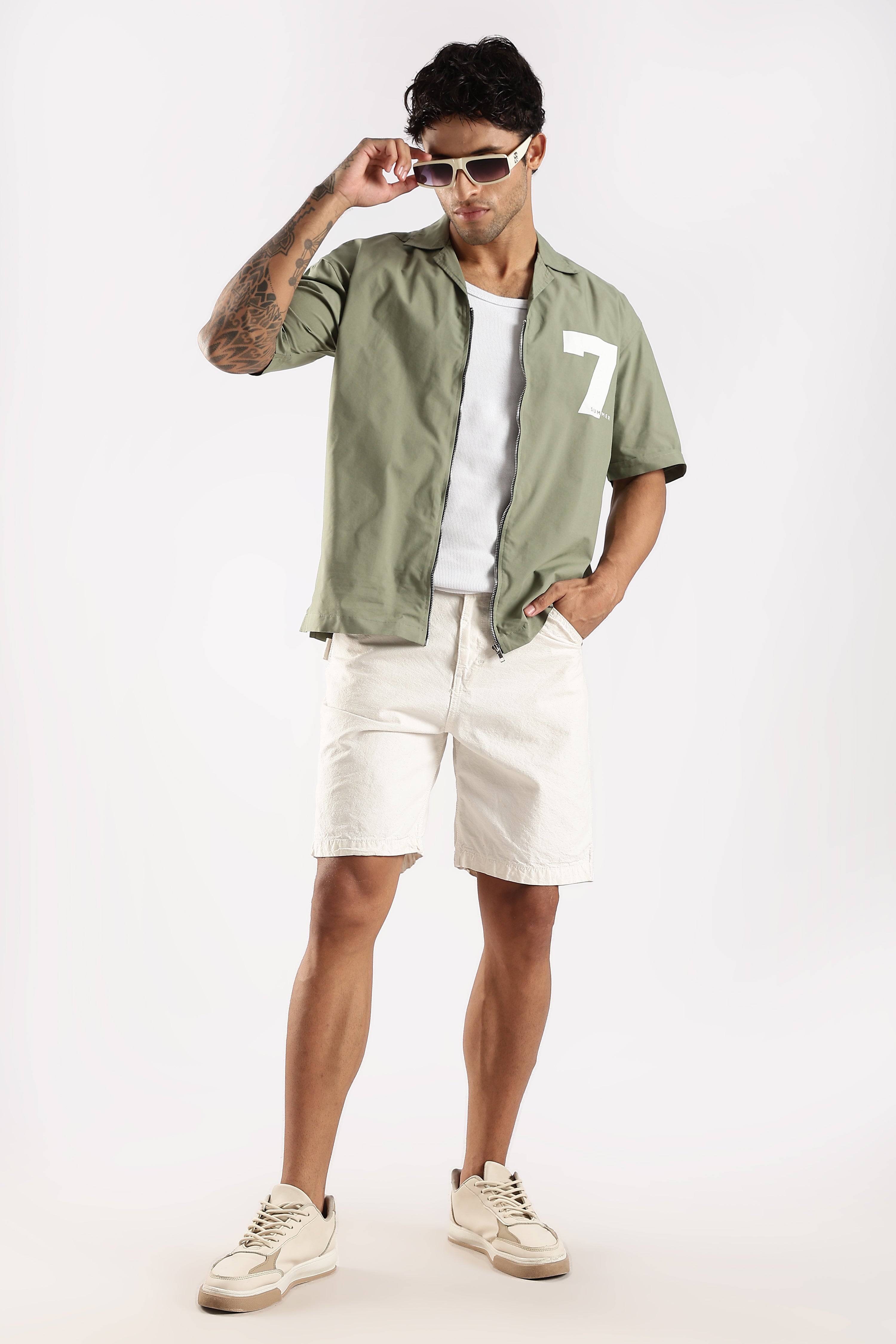 Men Green Slim Fit Shirt