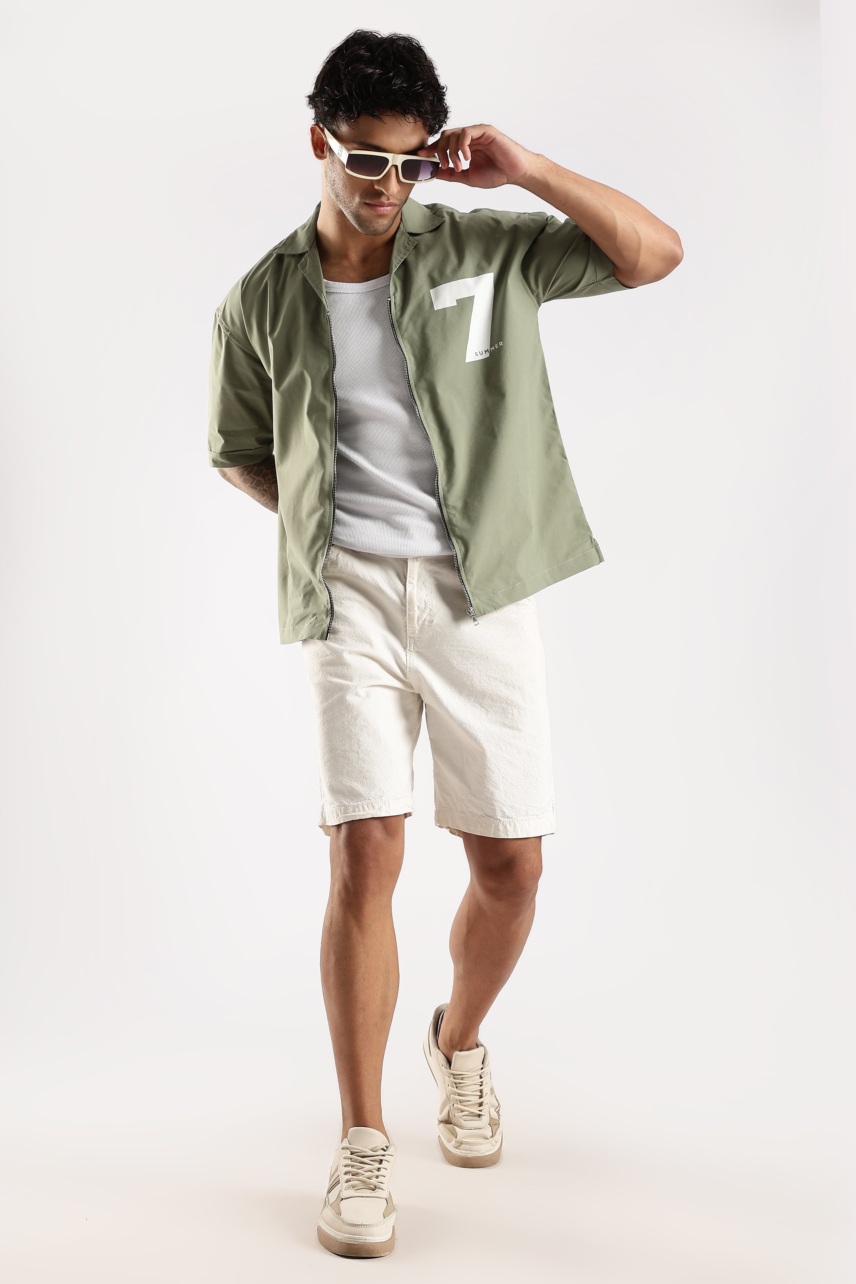 Men Green Slim Fit Shirt