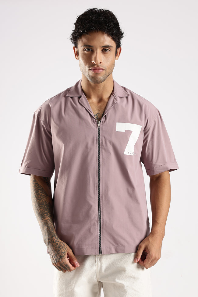 Men Lavender Slim Fit Shirt