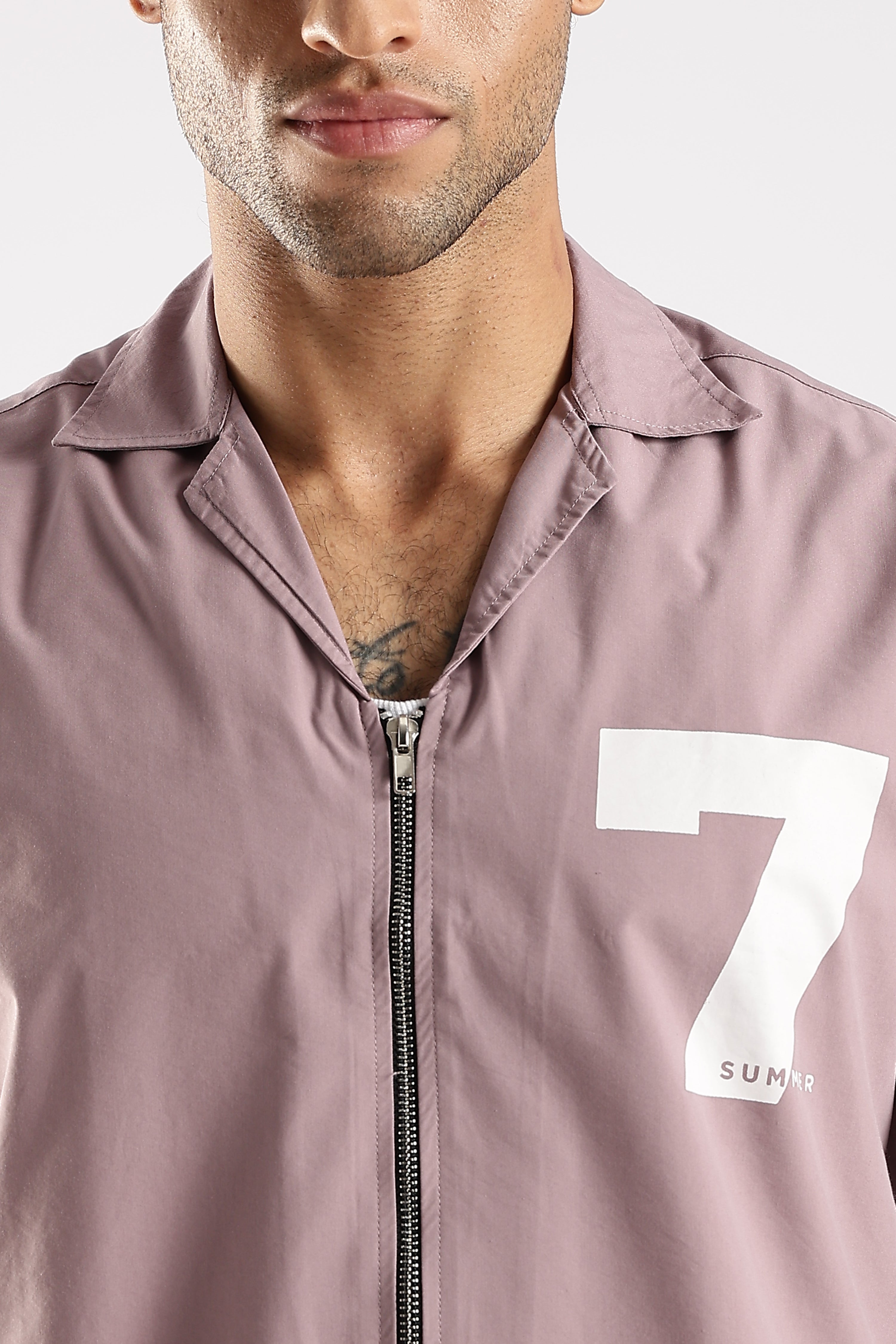 Men Lavender Slim Fit Shirt