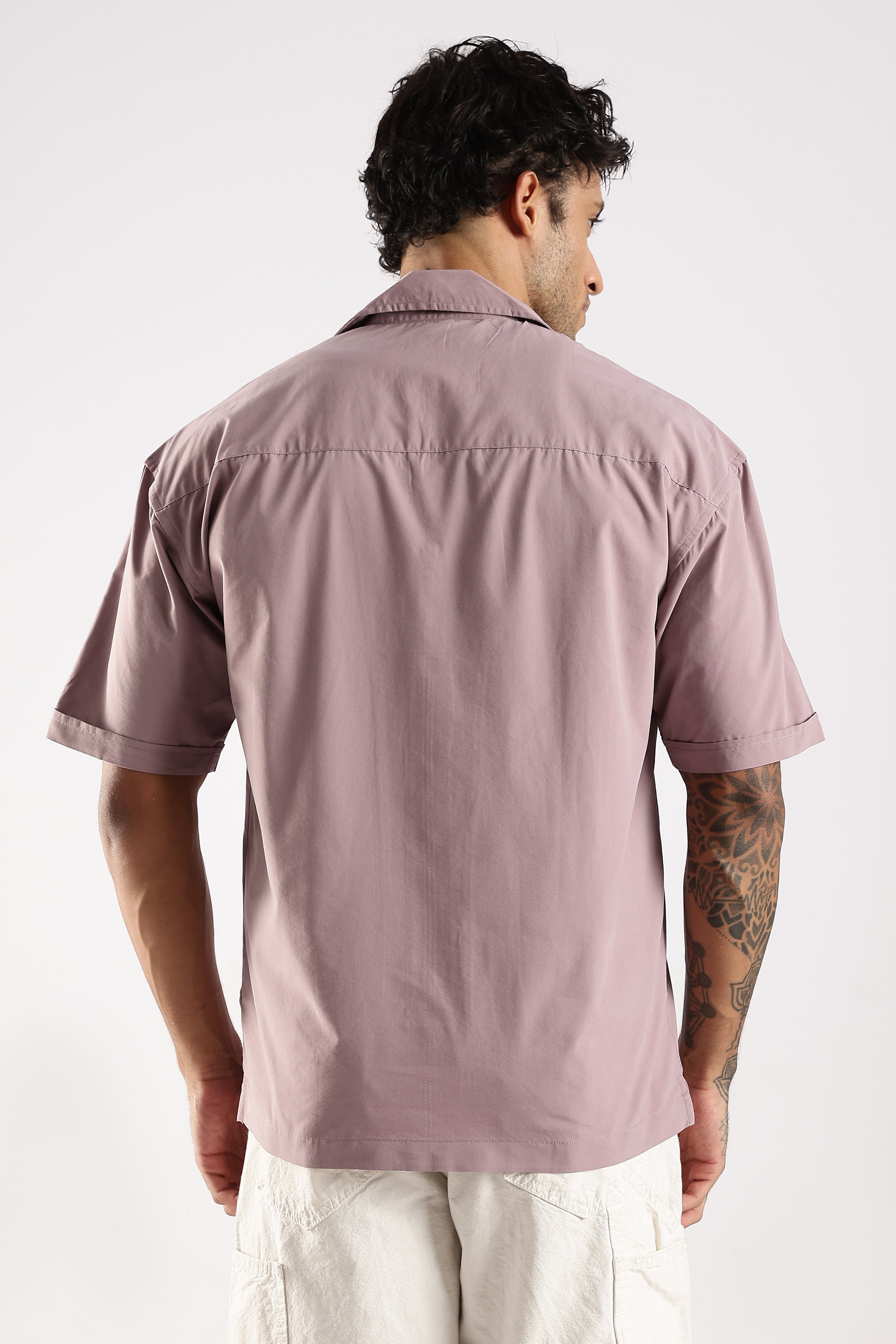 Men Lavender Slim Fit Shirt