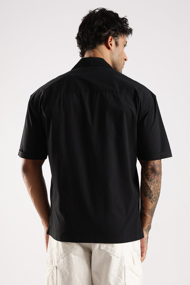 Men Black Slim Fit Shirt