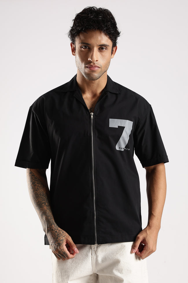 Men Black Slim Fit Shirt