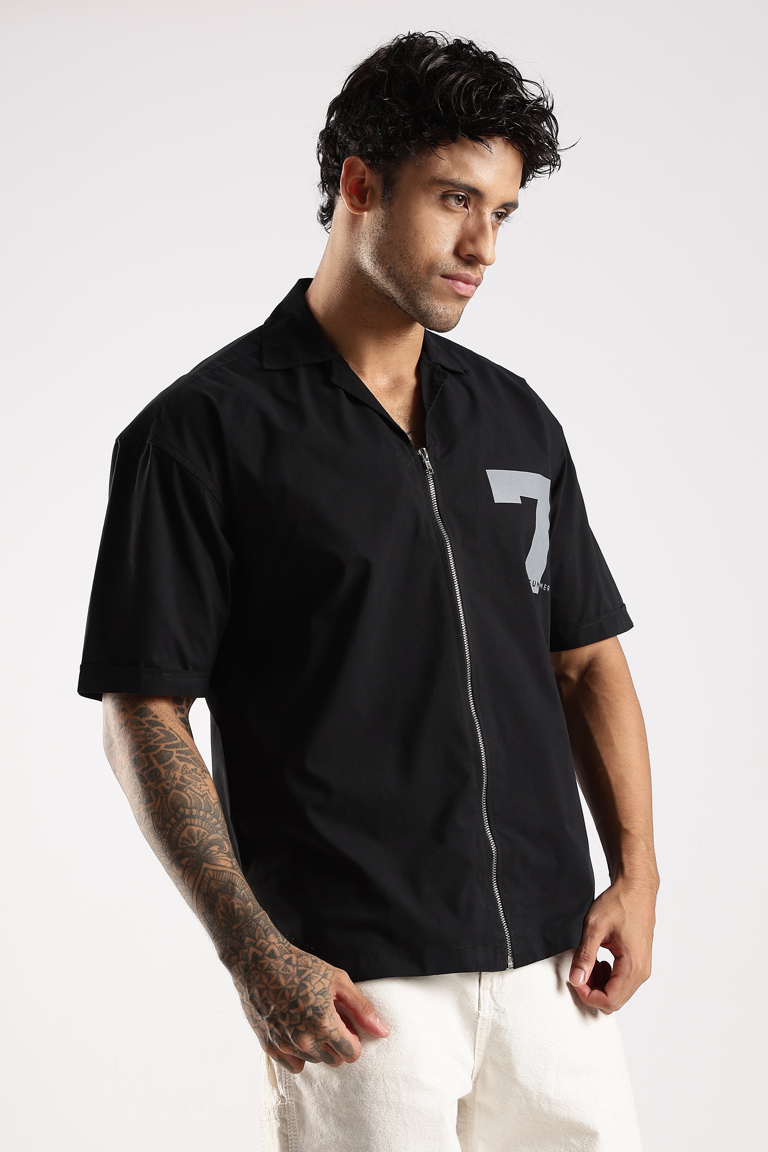 Men Black Slim Fit Shirt