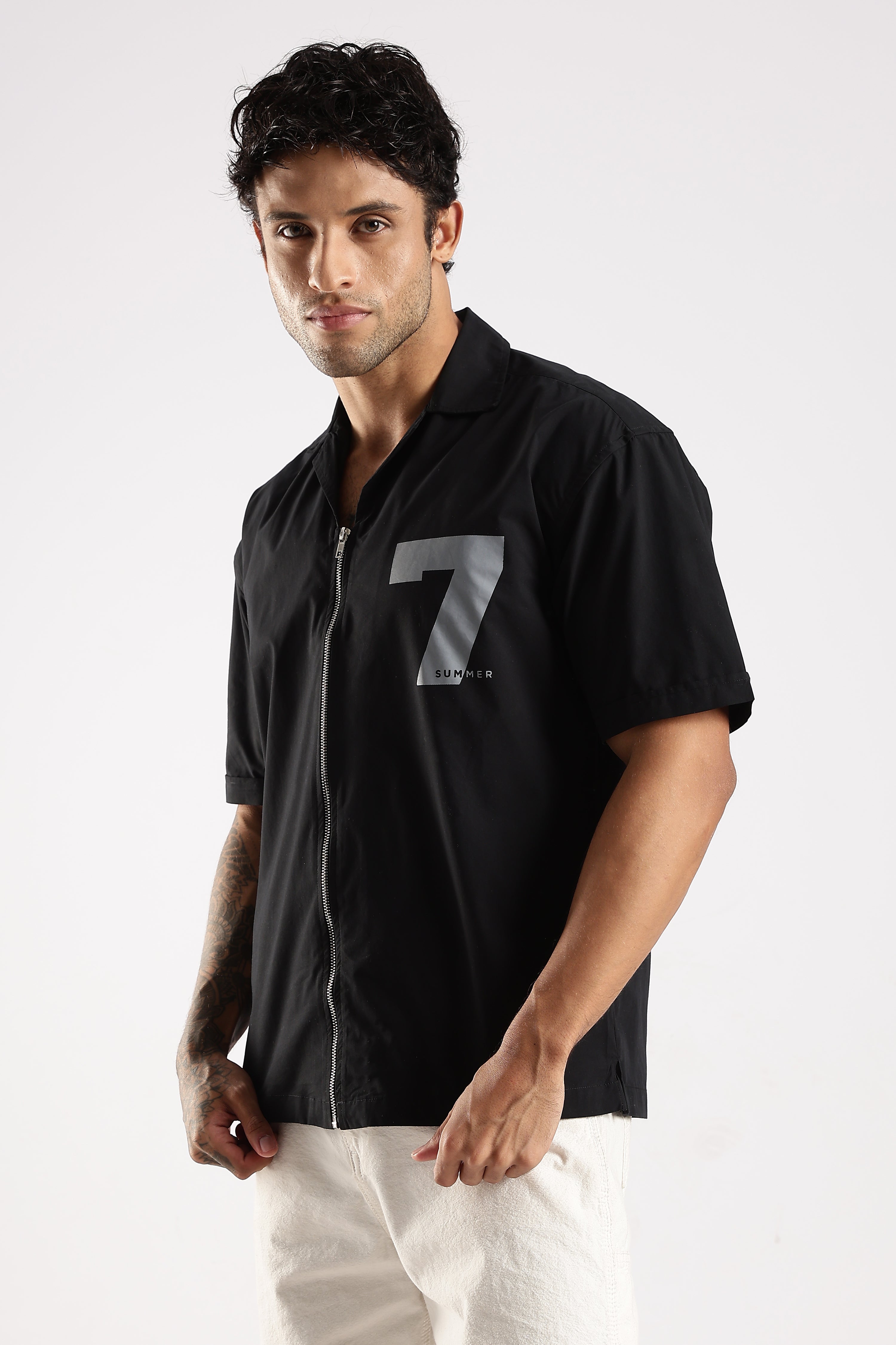 Men Black Slim Fit Shirt