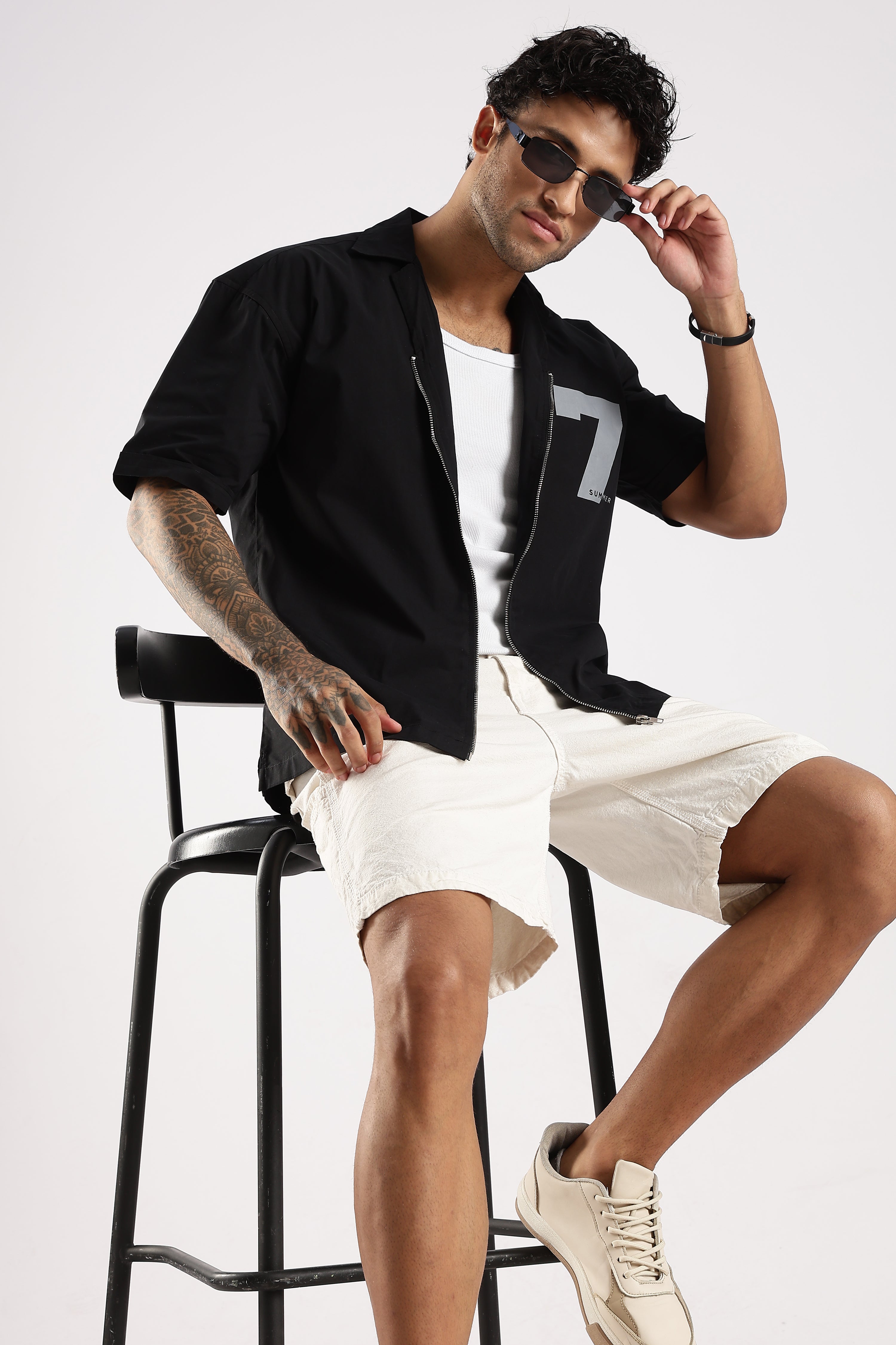 Men Black Slim Fit Shirt