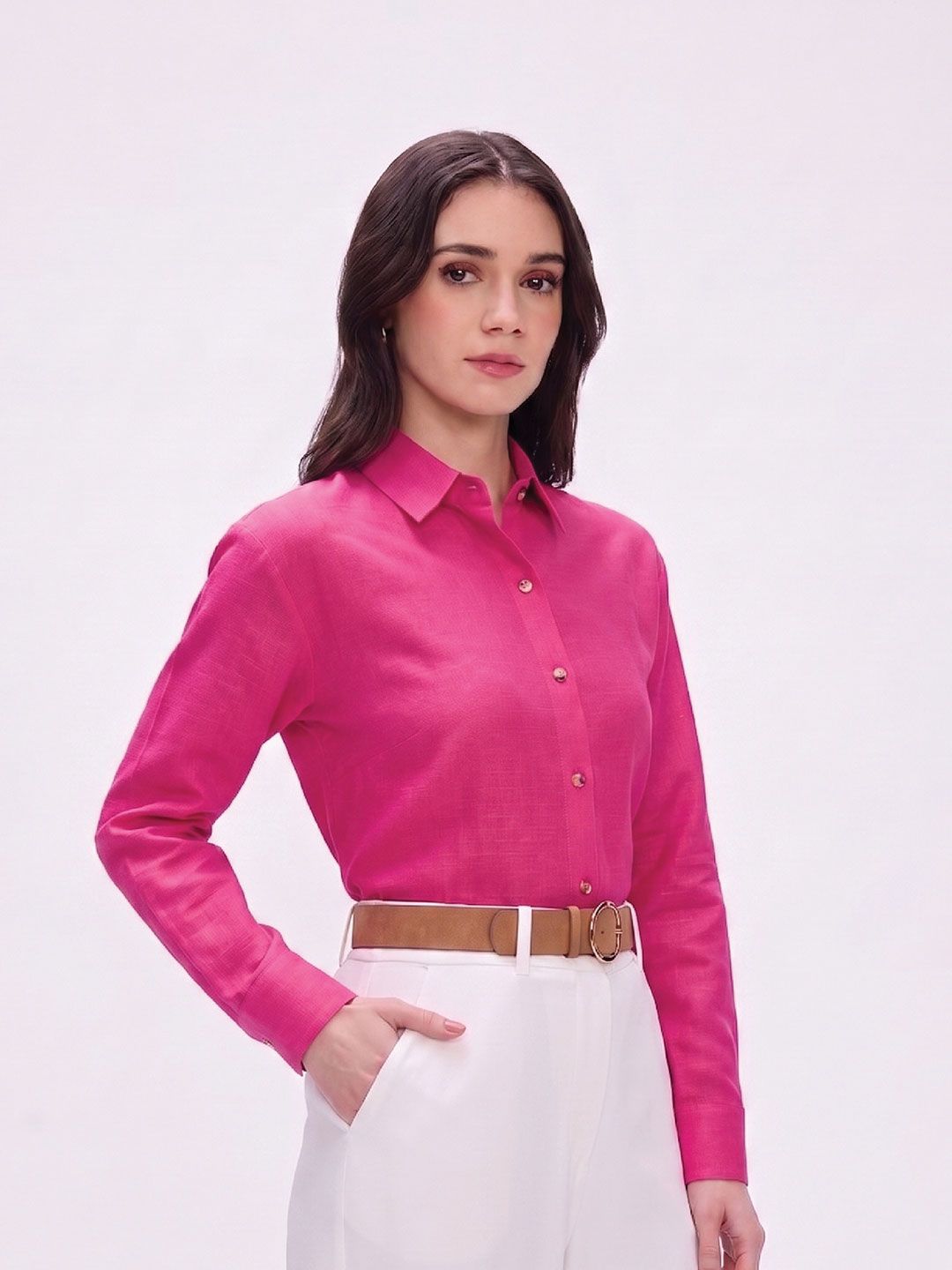 Women Pink Formal Shirt