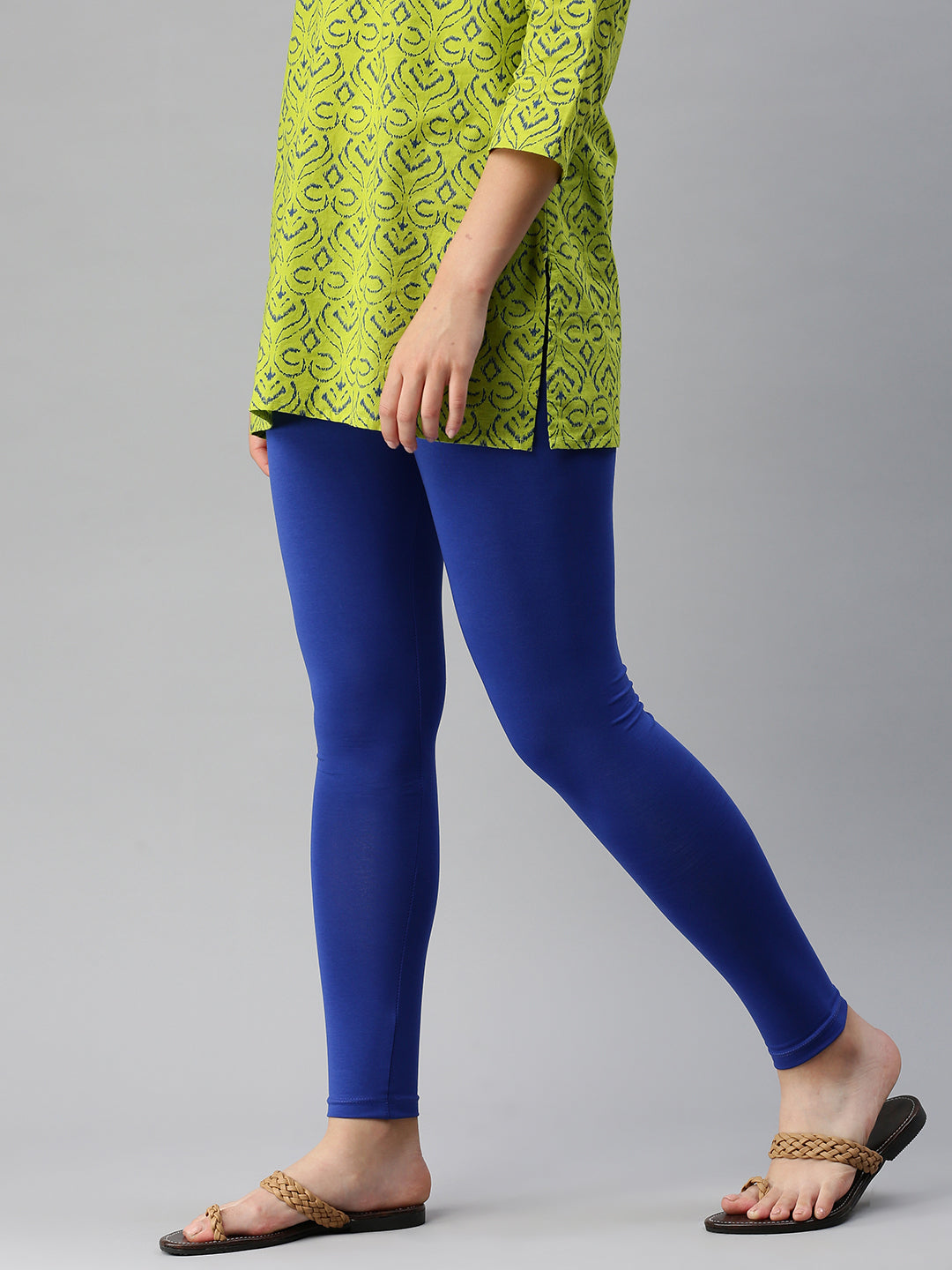 Women Blue Casual Leggings