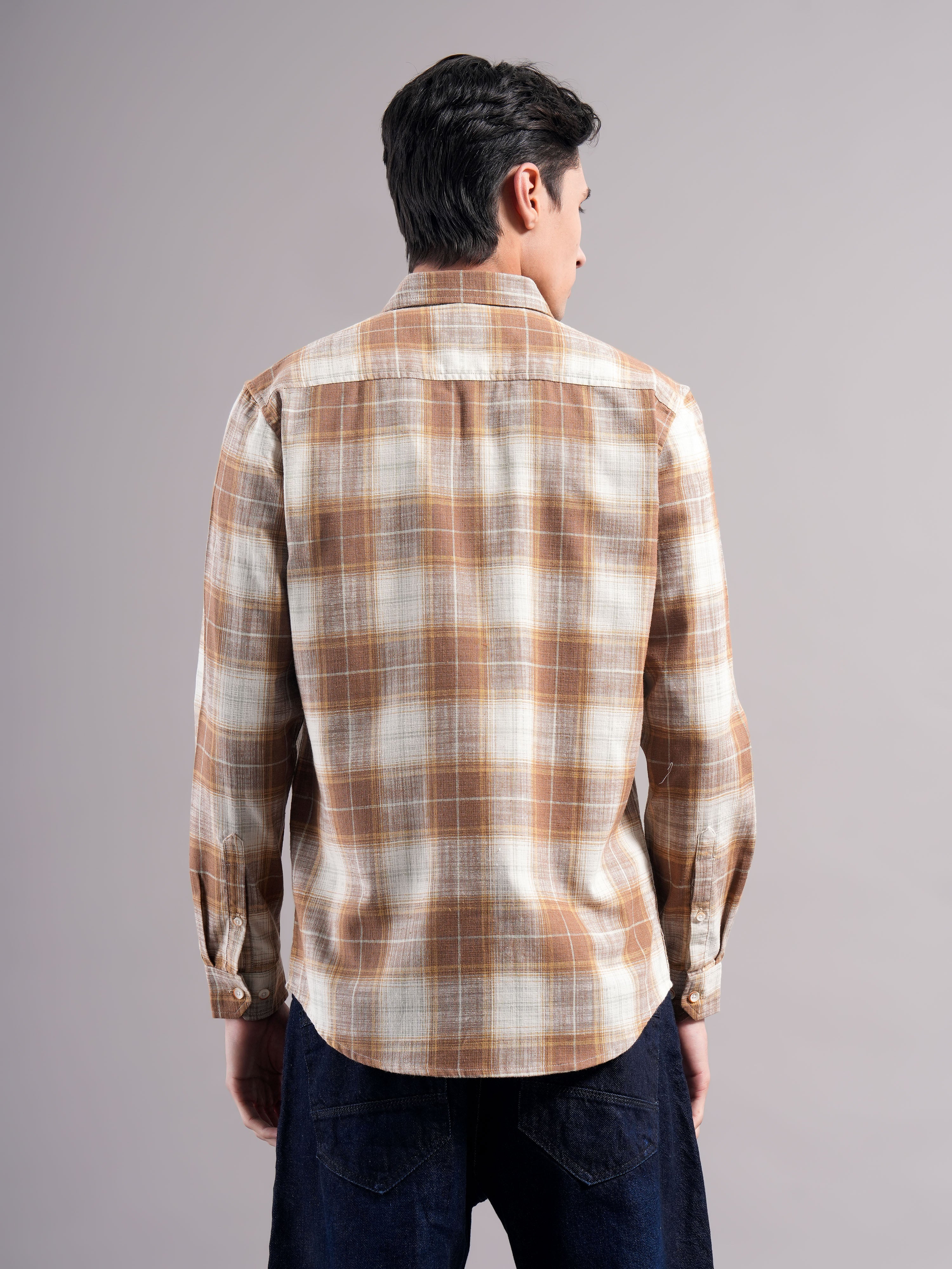 Men Cotton Checked Shirts
