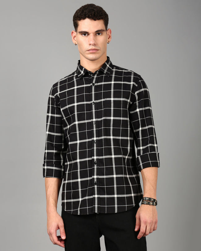 Men Black Slim Fit Shirt