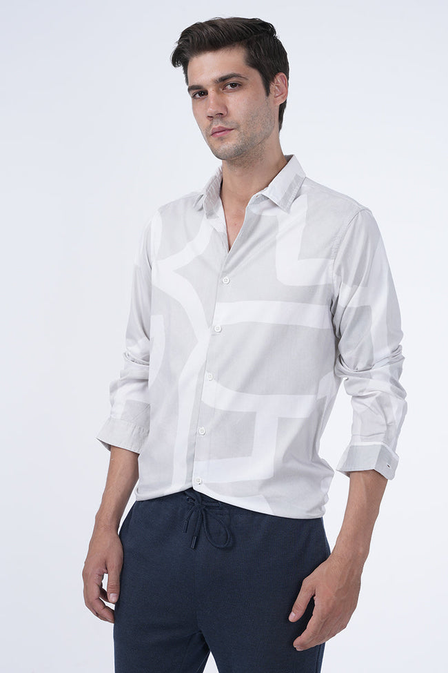 Men Fine Cotton Printed Shirt