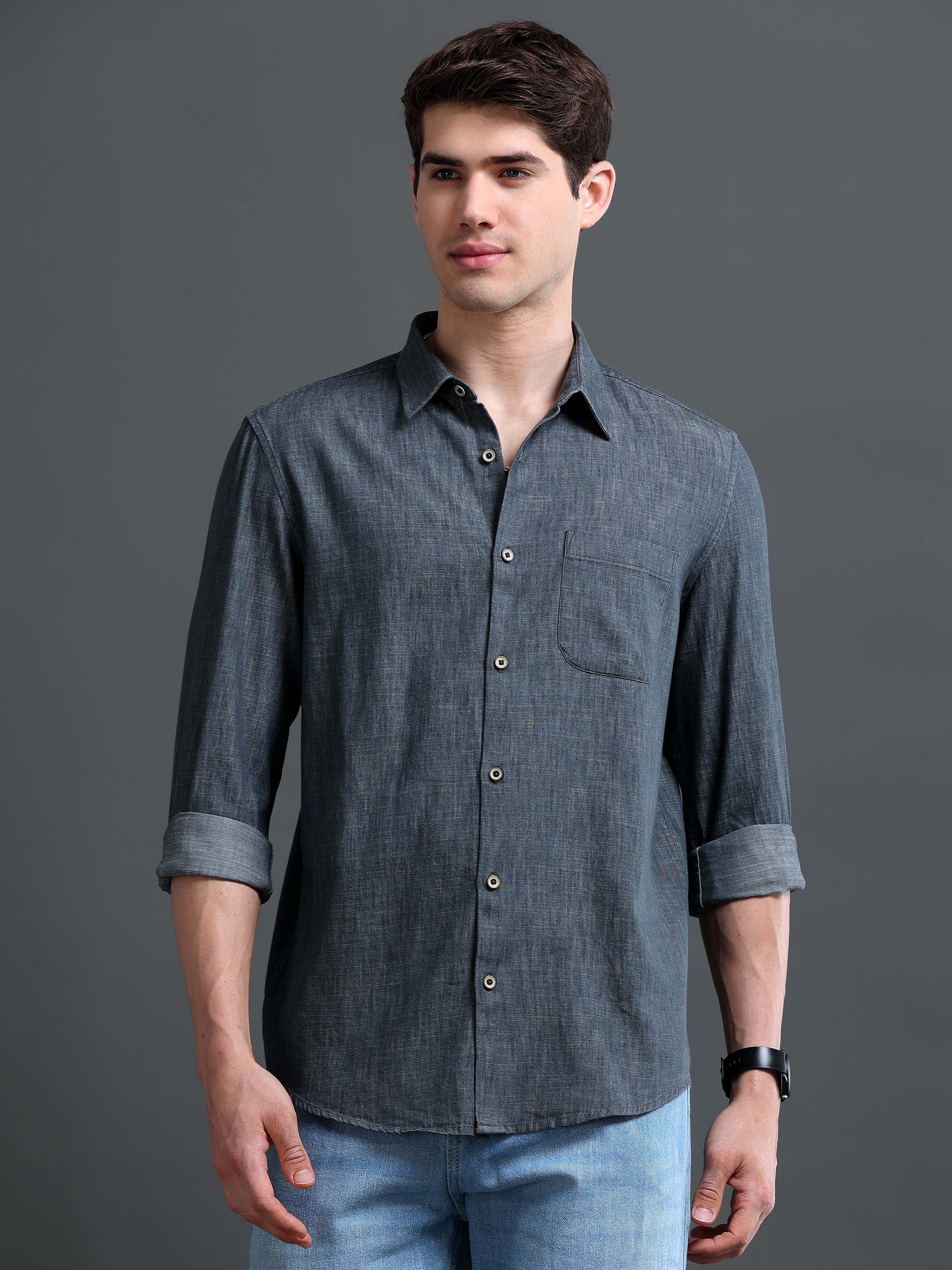 Men Grey Rupo Rainy Shirt