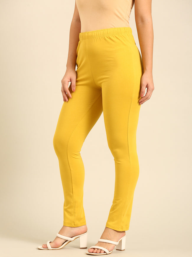Women Yellow Casual Pants