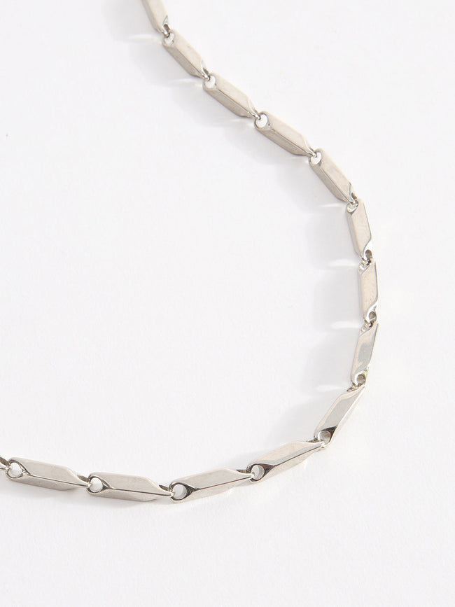 Men Trendy Rice Design Chain With Lobster Closure
