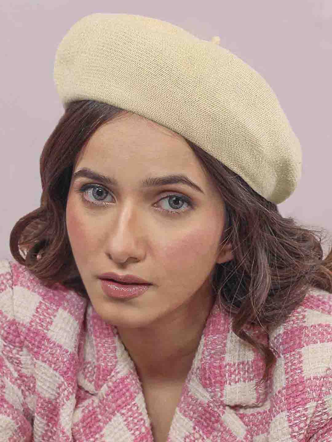 Off-white Wool Beret